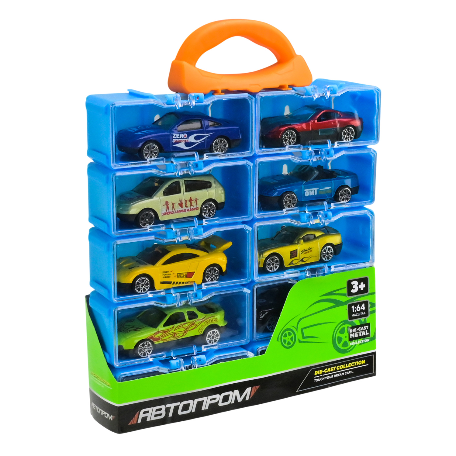 Набір машин мет. АВТОПРОМ арт. арт.AP7530 (48шт/2) 10 машинок у кейсі 22*18*3,5см