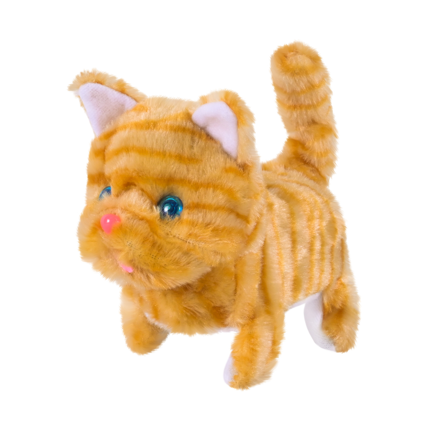 М'яка інтерактивна арт. C23910 (140шт) кошеня ходить, нявкає, рухає головою і хвостом 4 мікс 15*8*12см