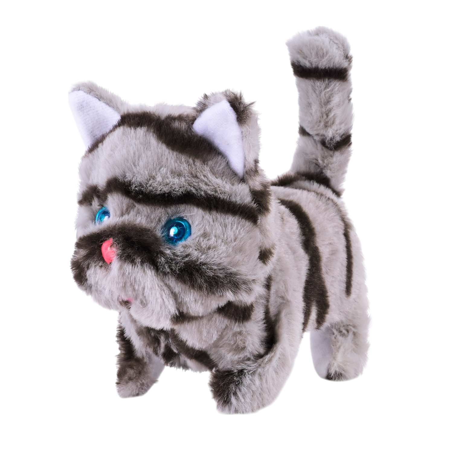 М'яка інтерактивна арт. C23910 (140шт) кошеня ходить, нявкає, рухає головою і хвостом 4 мікс 15*8*12см