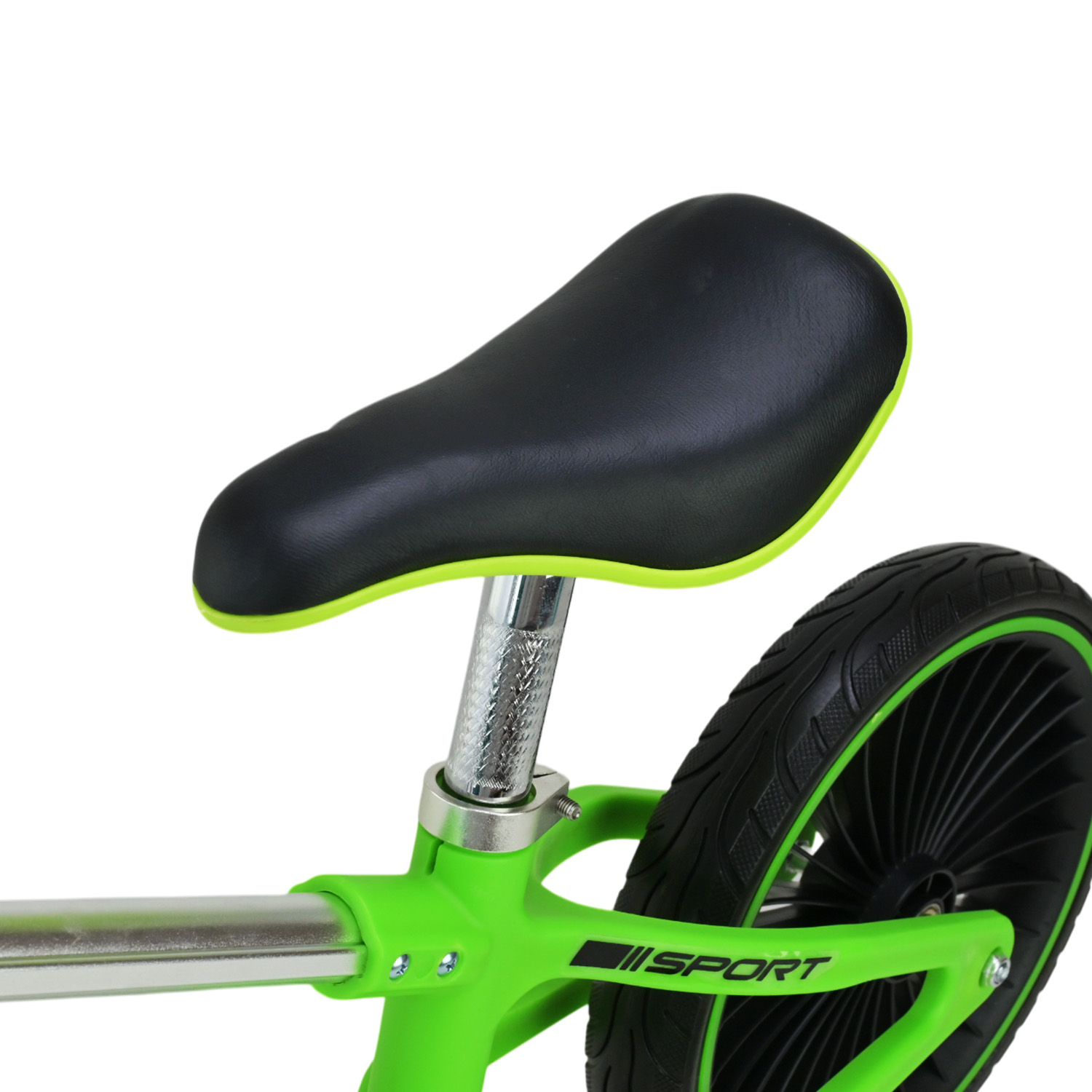 Велобіг арт. BB2511 (1шт) сталевий, колеса 12 дюймів PU,зелений у короб. 63*16*43 см