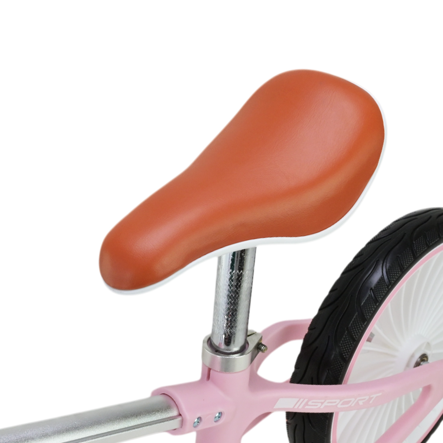 Велобіг арт. BB2512 (1шт) сталевий, колеса 12 дюймів PU,рожевий у короб. 63*16*43 см