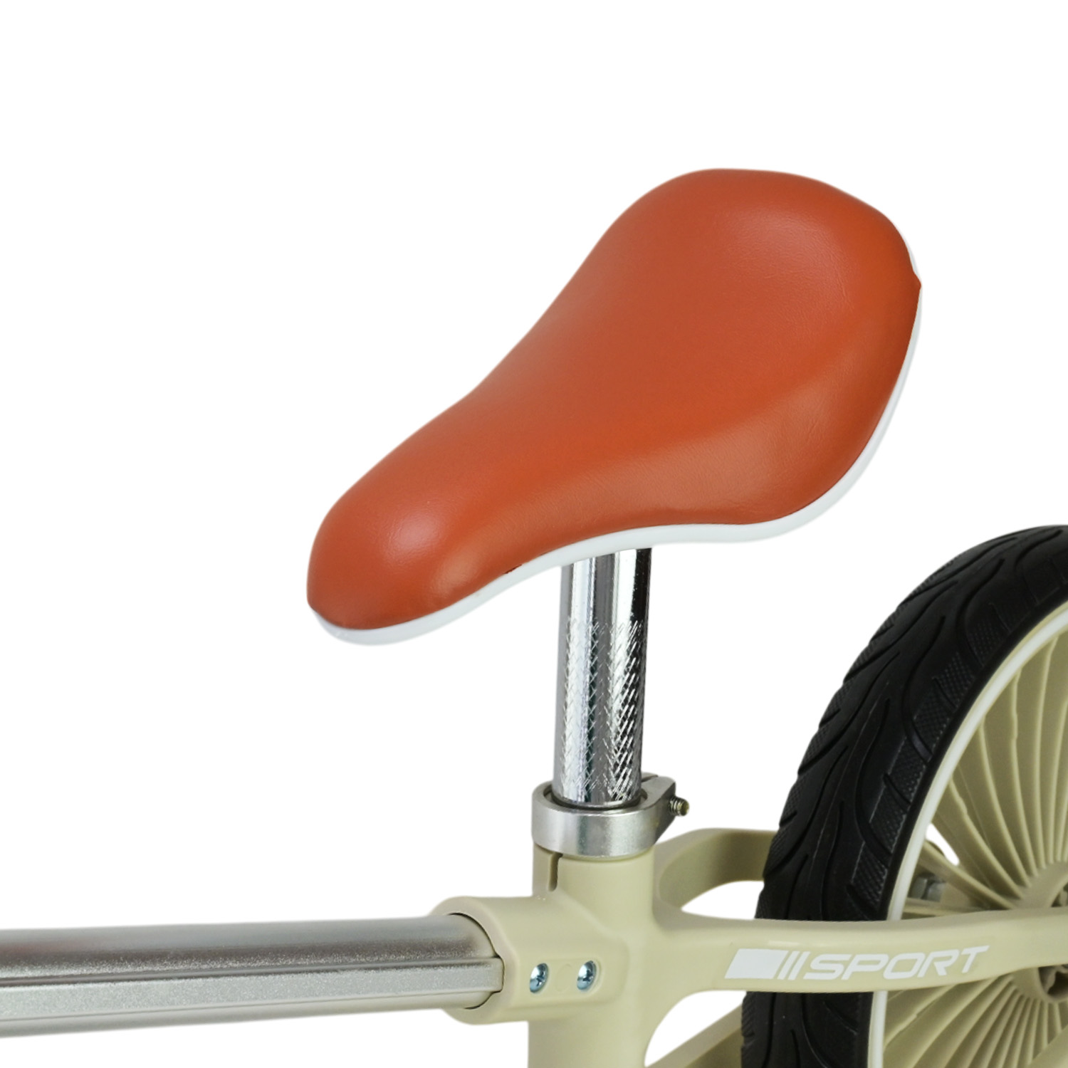 Велобіг арт. BB2513 (1шт) сталевий, колеса 12 дюймів PU,бежевий у короб. 63*16*43 см