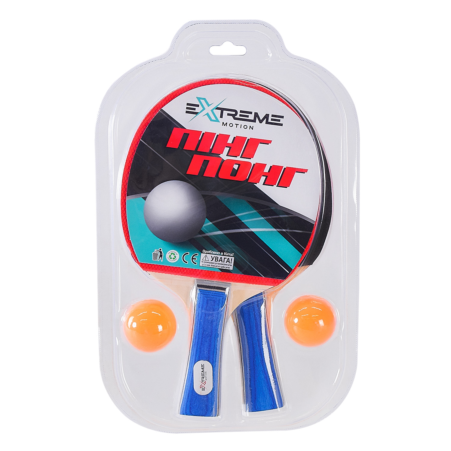 Теніс настільний арт. TT24177 (50шт) 2 ракетки, 2 м'ячики, слюда,товщина 1 см