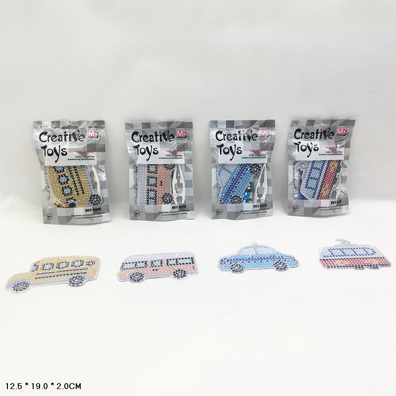 Термомозаїка арт. CT-0023O (360шт/2) транспорт, 4 види мікс, в наборі пінцет, картинка/основа, пакет 12,5*19*2см