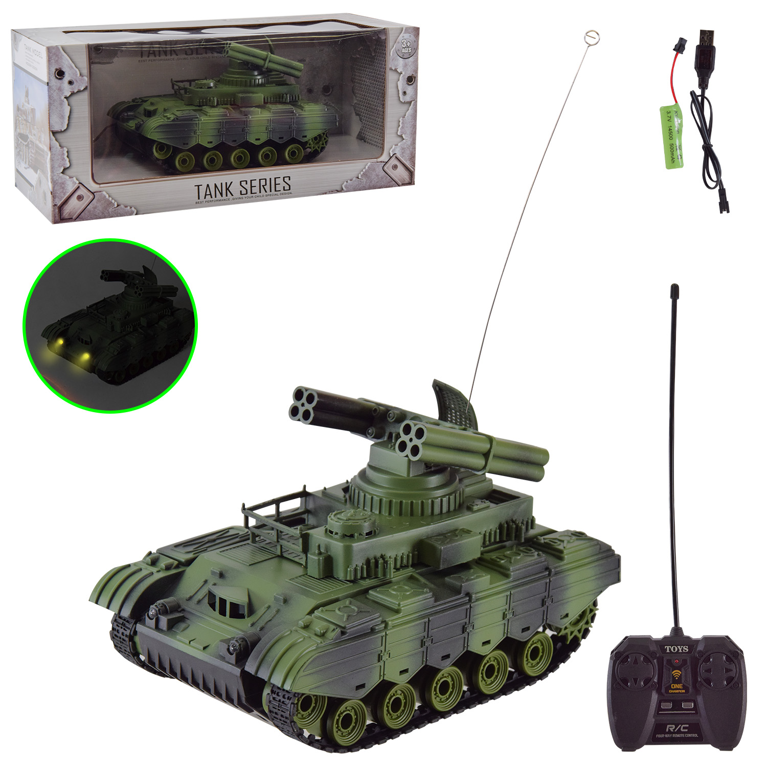 Танк арт. XJ84-A (18шт) акумулятор. короб. 19,5*13*12,5см