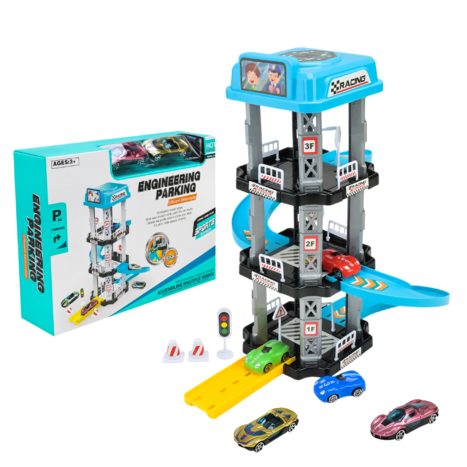 Паркінг арт. 8996-1A (96шт/2)   5машинок в наборі, короб. 26*7*20,5см