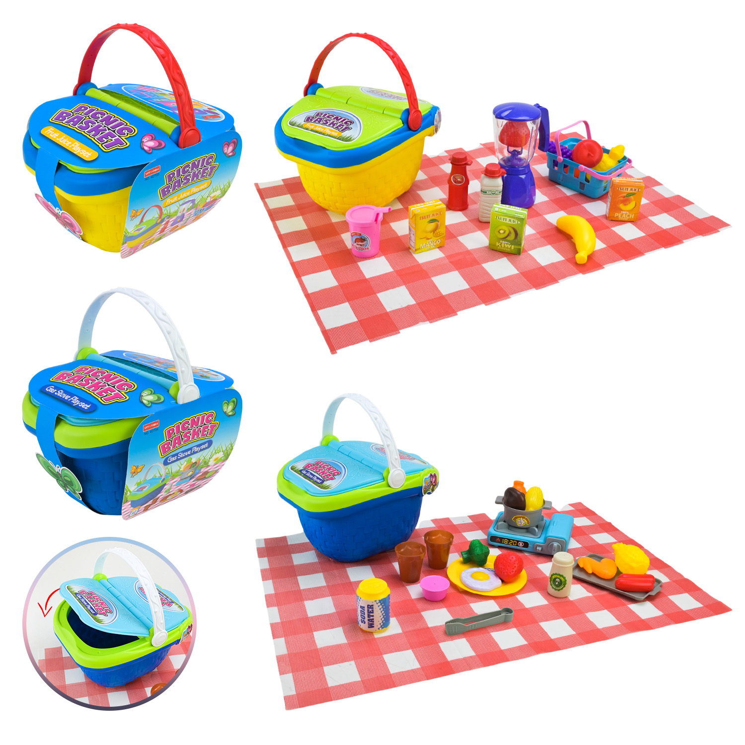 Продукти арт. 4DT03/04 (48шт/2)   мікс видів, корзинка, побутова техніка продукти, аксес короб. 24*20*24см