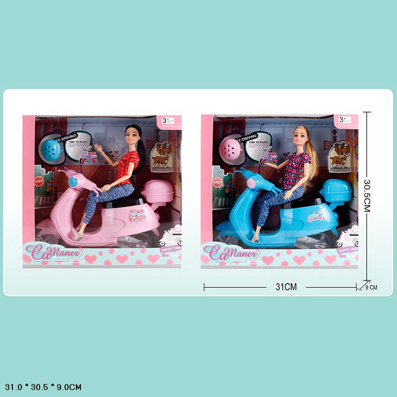 Лялька арт. KQ119 (30шт/2) типу Барбі, транспорт, аксес короб. 30*27*6см