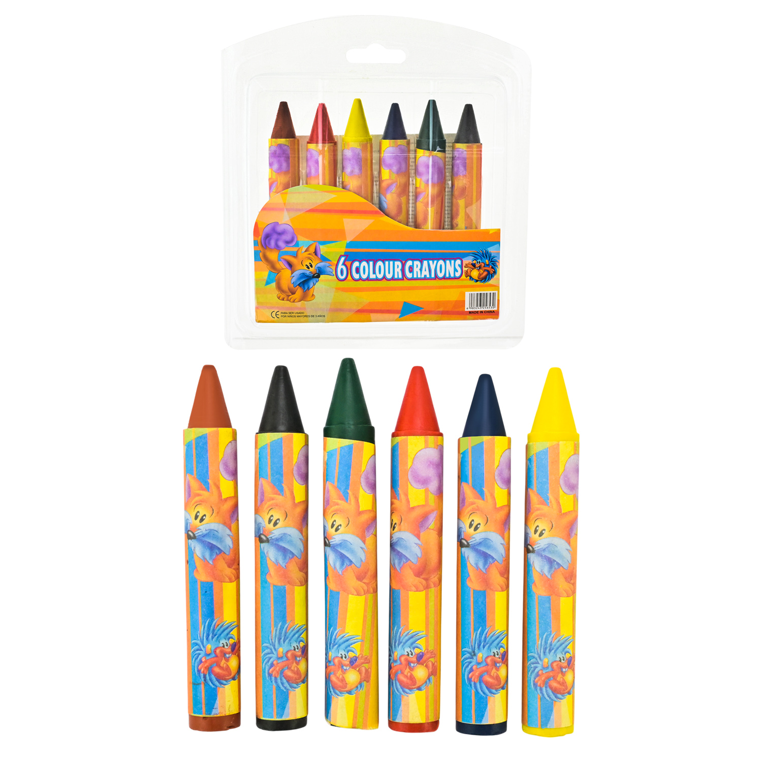 Набір для творчого малювання арт.CE150420 (144шт) воскова крейда 6 кольорів