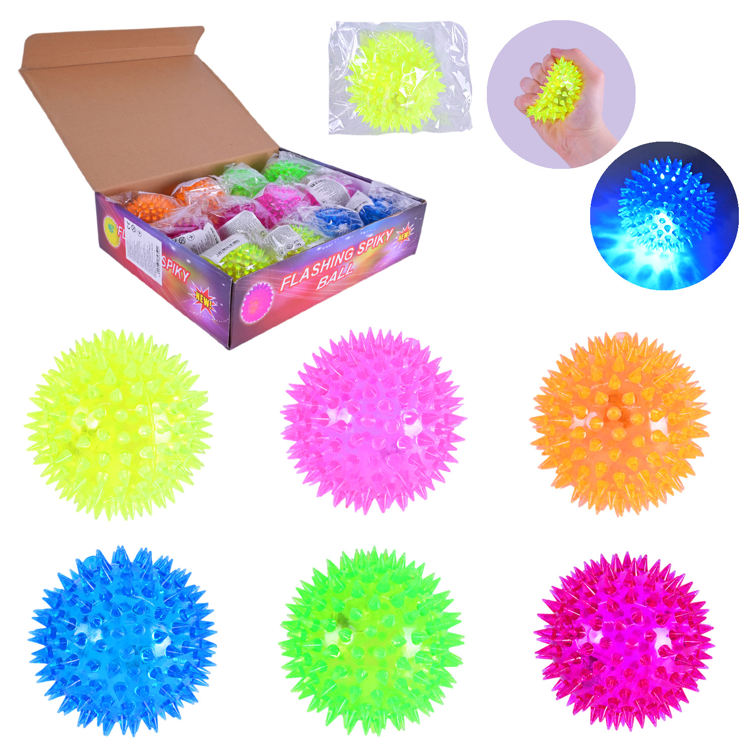 Пострибунчик арт. PR2509 (288шт)  7,5 см світло, кожен у пакеті,12 шт у дісплеї