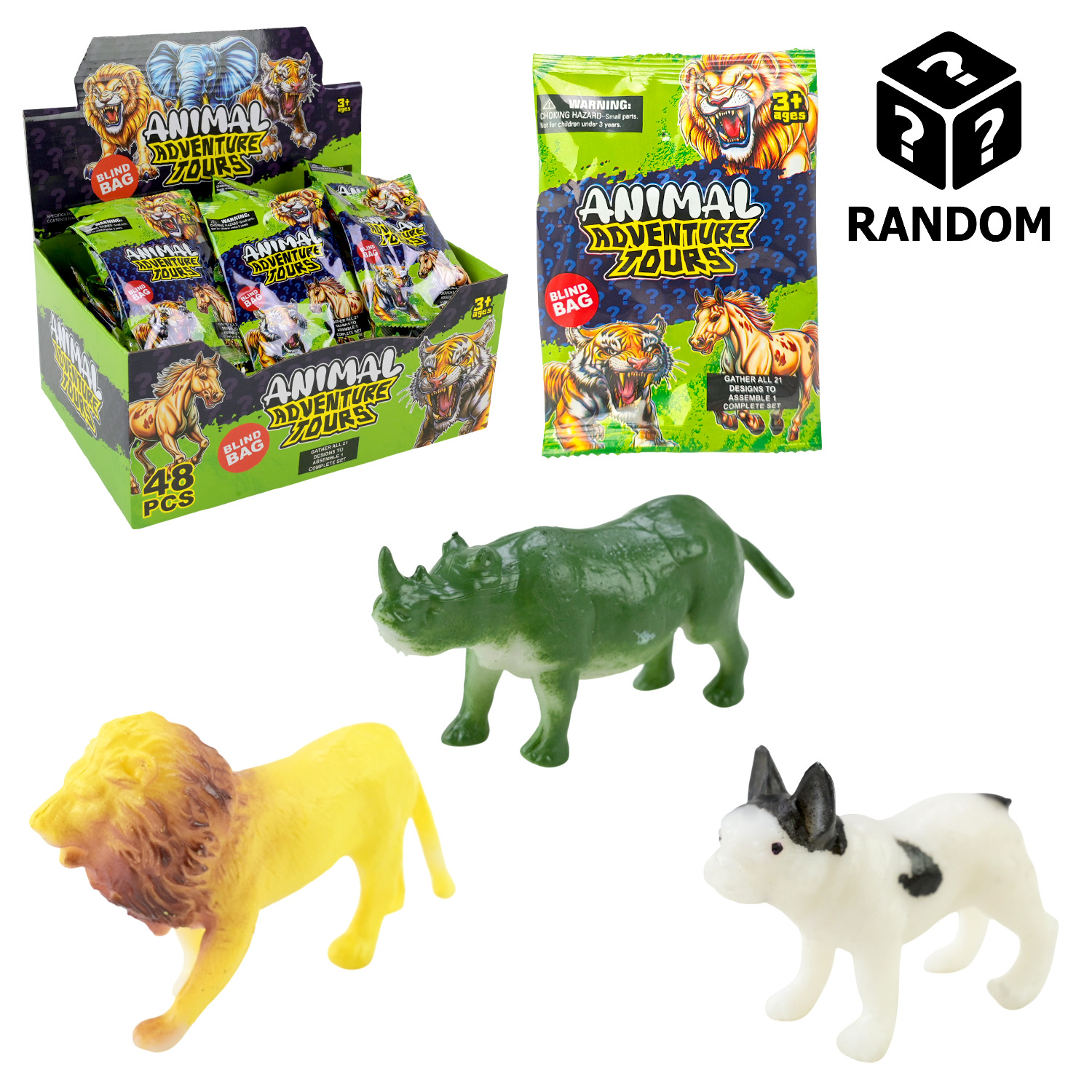 Тварини арт. BY568-959, домашні/дикі (1152шт/2) р-р 8,5*2*12см, 24 бокса по 48 шт. бокс 25*17*11см.