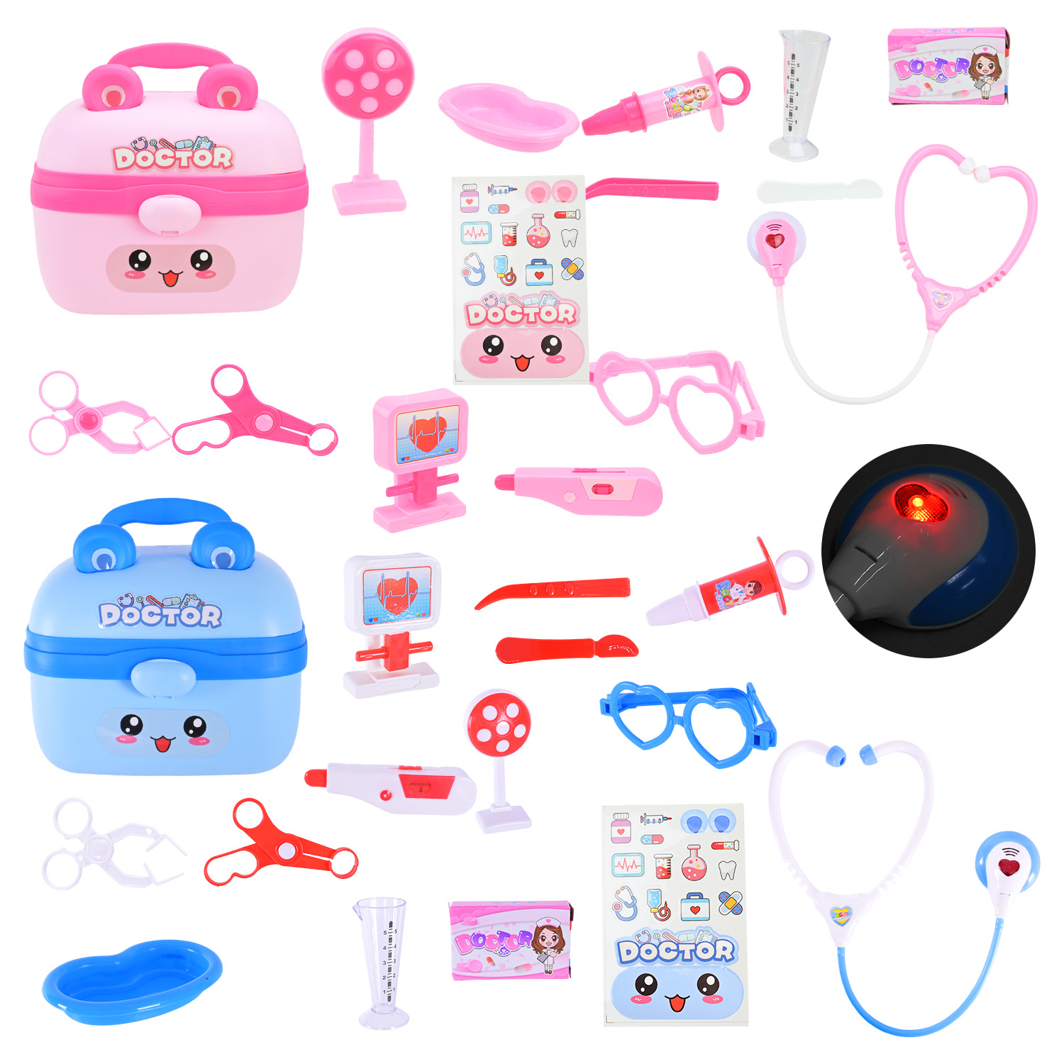 Лікар набір арт. SD169-246/SD169-296 (48шт/2)  мікс. шприц, стетоскоп, аксес короб.17,5*17,5*15 см
