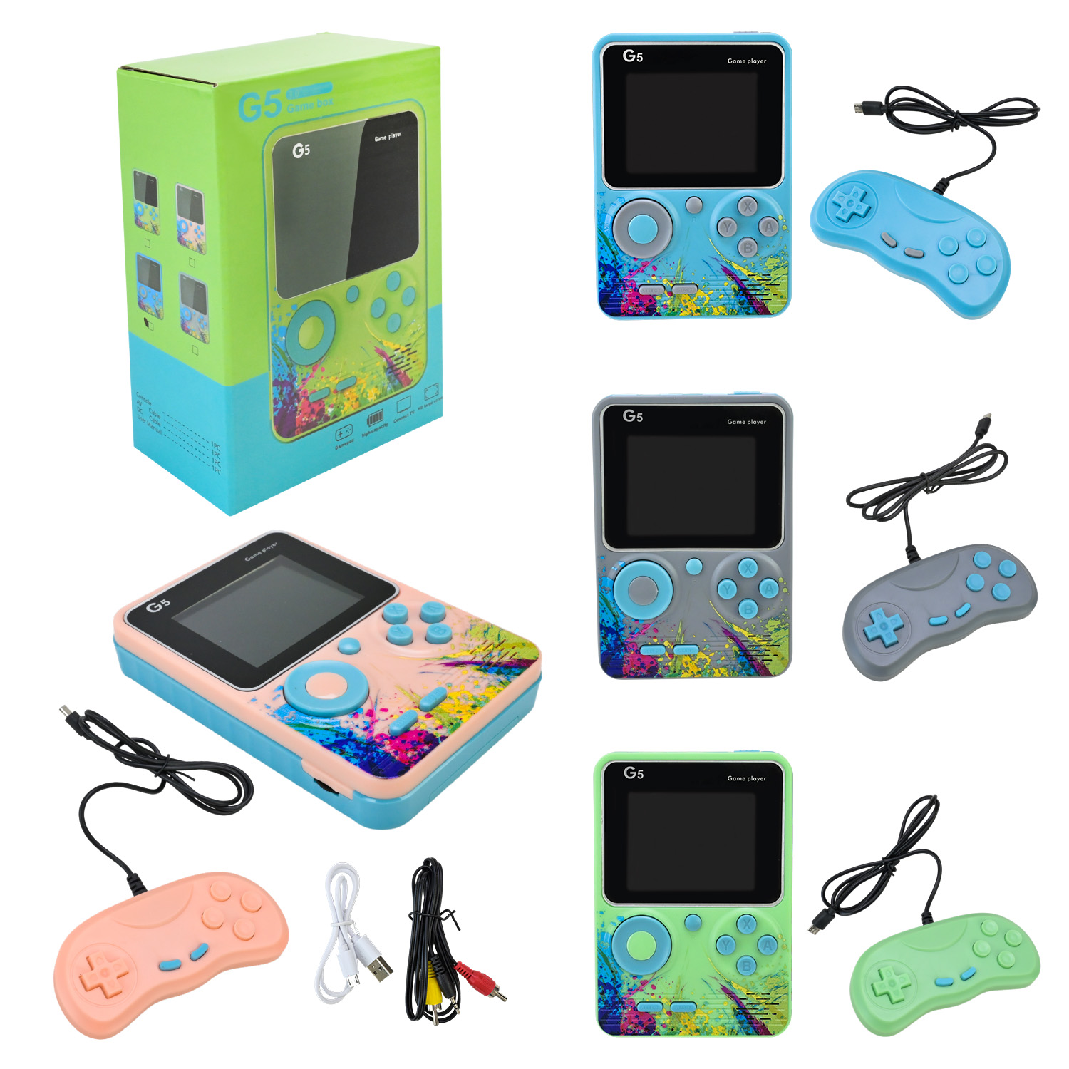 Електронна гра арт. CE2502(100шт) 400 ігор, AV-интерфейс(підключення до телевізора),блок  живлення зарядка, AD,DC-кабель ,р-р 8*11*2 см,короб.10*5.5*14см