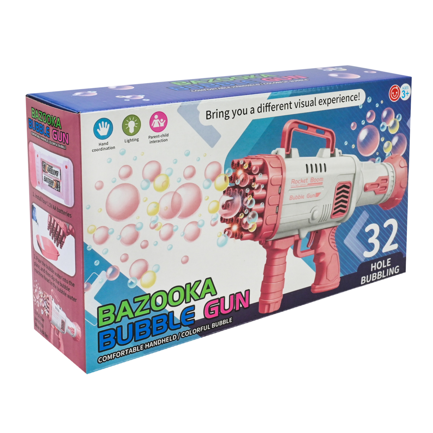 Мильні бульбашки арт. 009 (60шт) пістолет батар. 27*19 см короб.