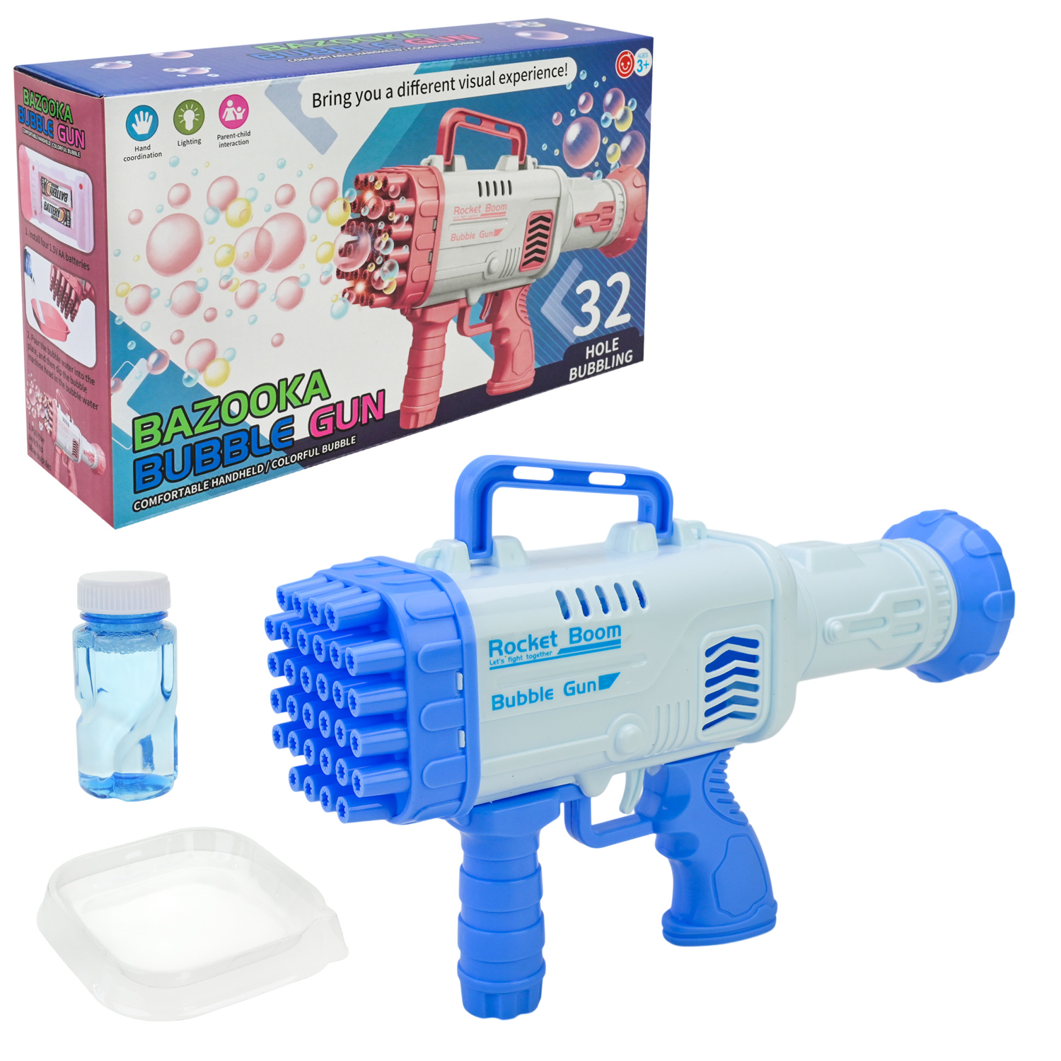 Мильні бульбашки арт. 009 (60шт) пістолет батар. 27*19 см короб.