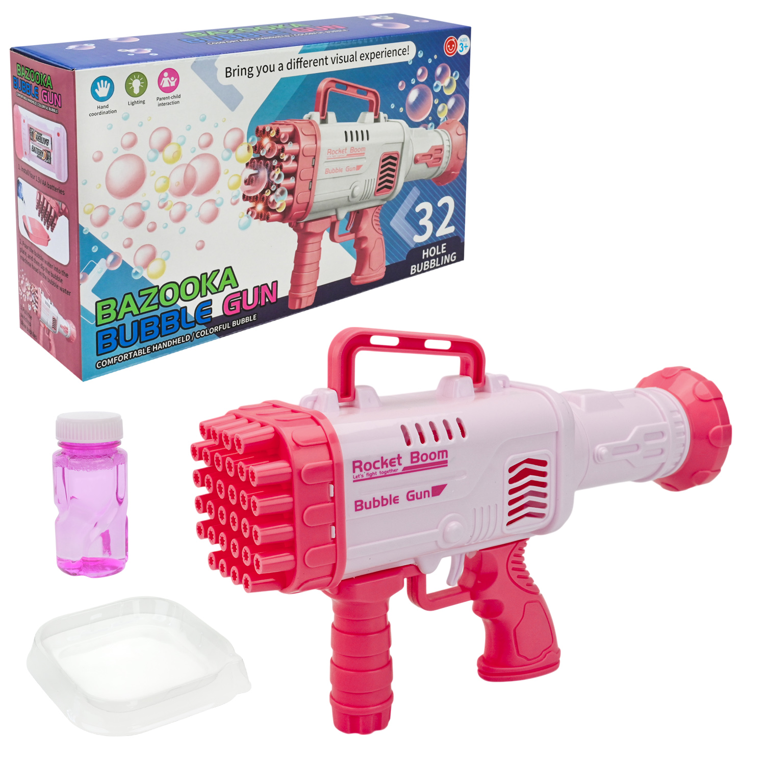 Мильні бульбашки арт. 009 (60шт) пістолет батар. 27*19 см короб.