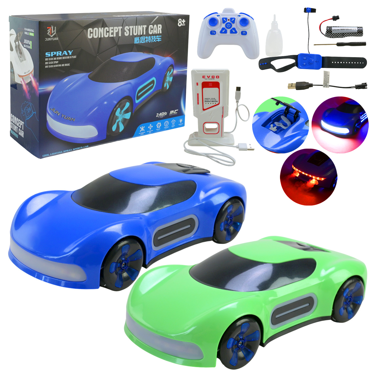 Машина р/к арт. QX010Z (20шт/2) акум.,2 пульти управління,пар,свiтло,у короб.27,5*20*10см