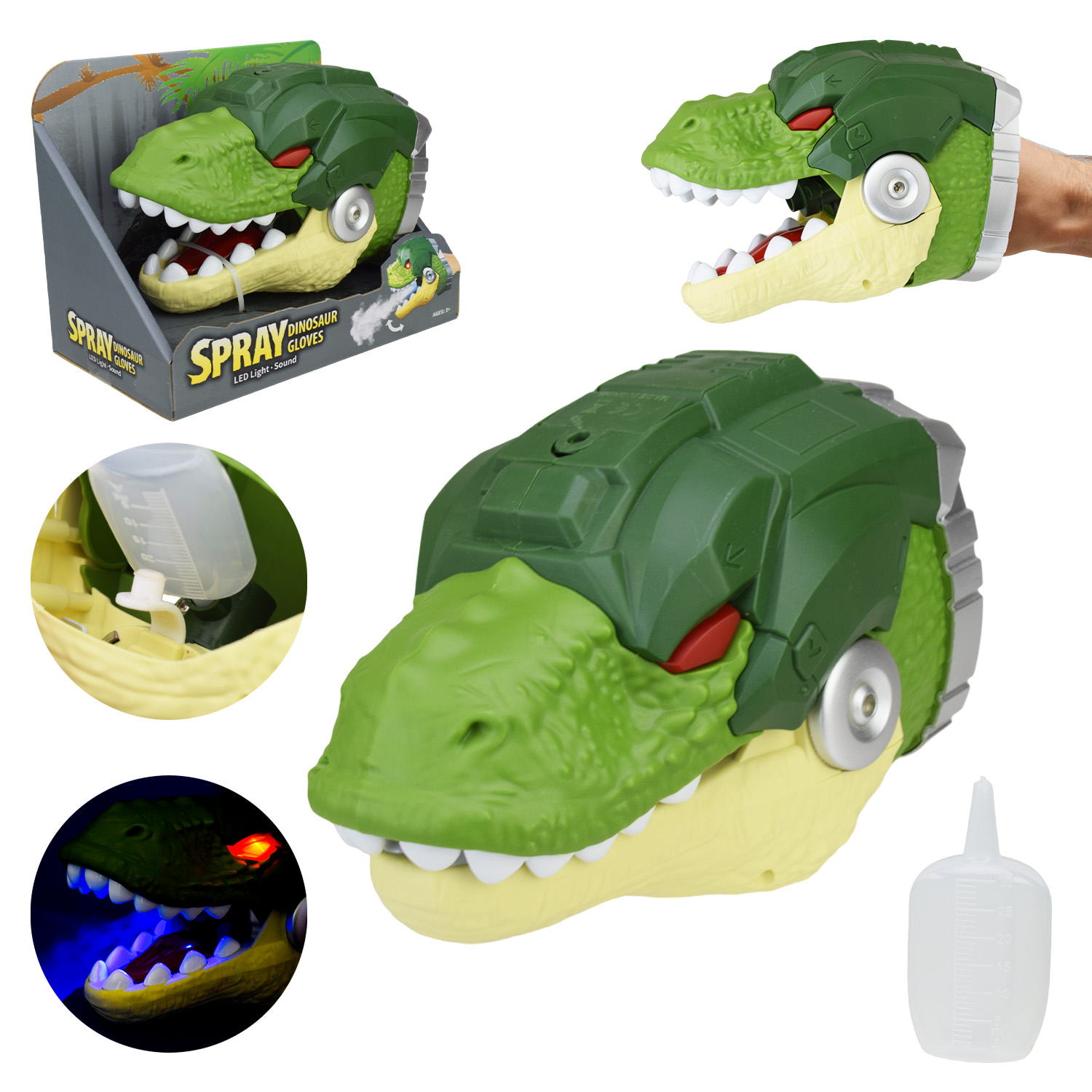 Голова динозавра арт. 3808A (36шт/2) батар.,випускає пар,короб. 20,7*16,3*12,2см