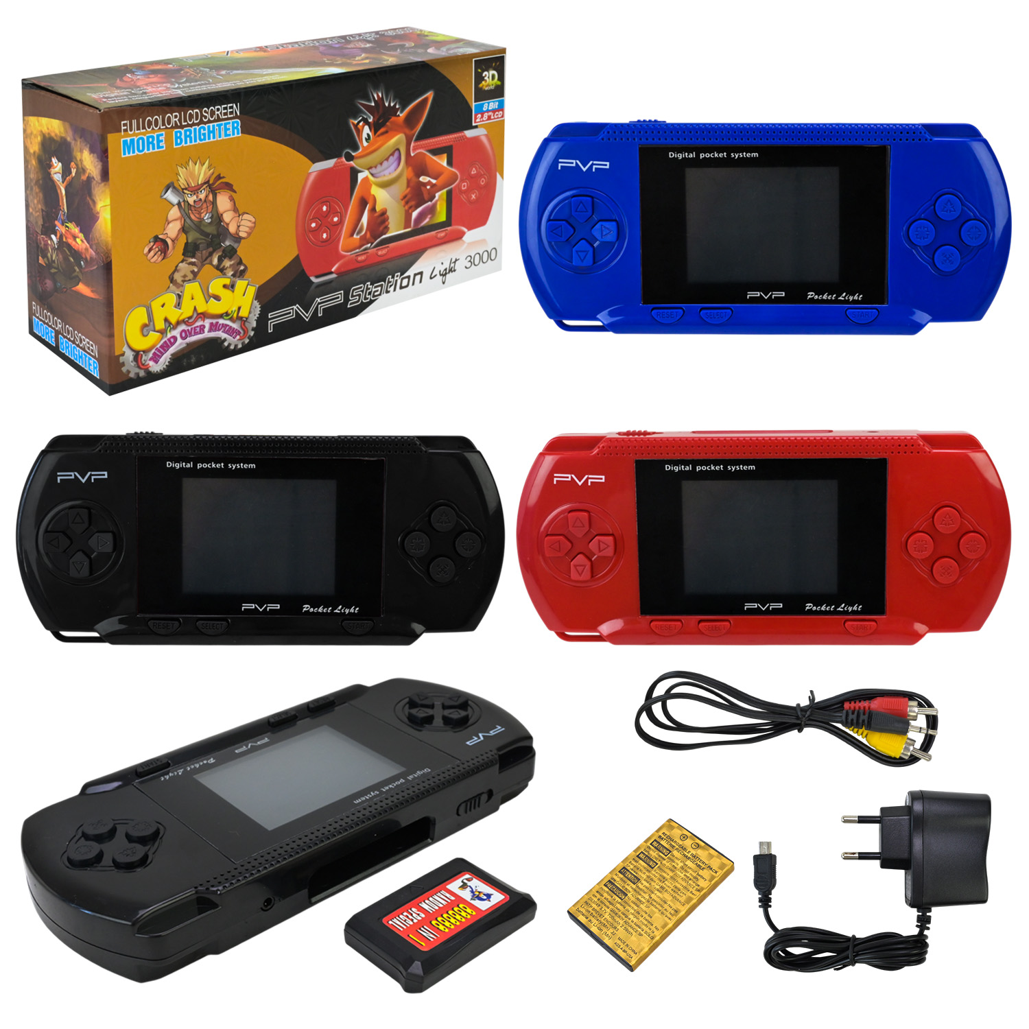 Електронна гра арт. CE2504(40шт) 999 ігор,AV-интерфейс(підключення до телевізор),блок  живлення зарядка та акумулятори,повнокольоровий екран кор.21*7*11см