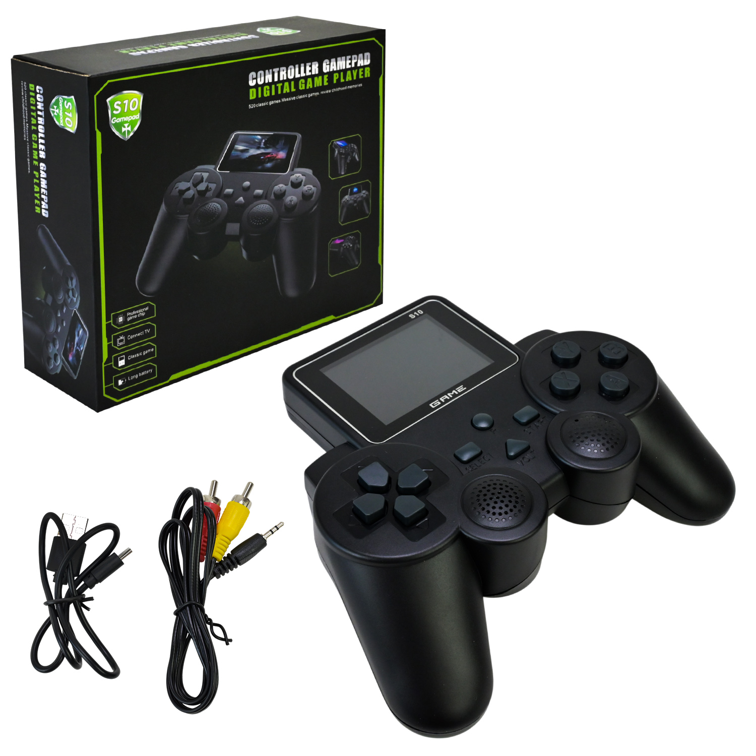 Електронна гра арт. CE2505(50шт) 520 ігор, зарядка USB, акумулятор,кольоровий єкран,р-р геймпаду 16х13х5 см короб.18*6*15см