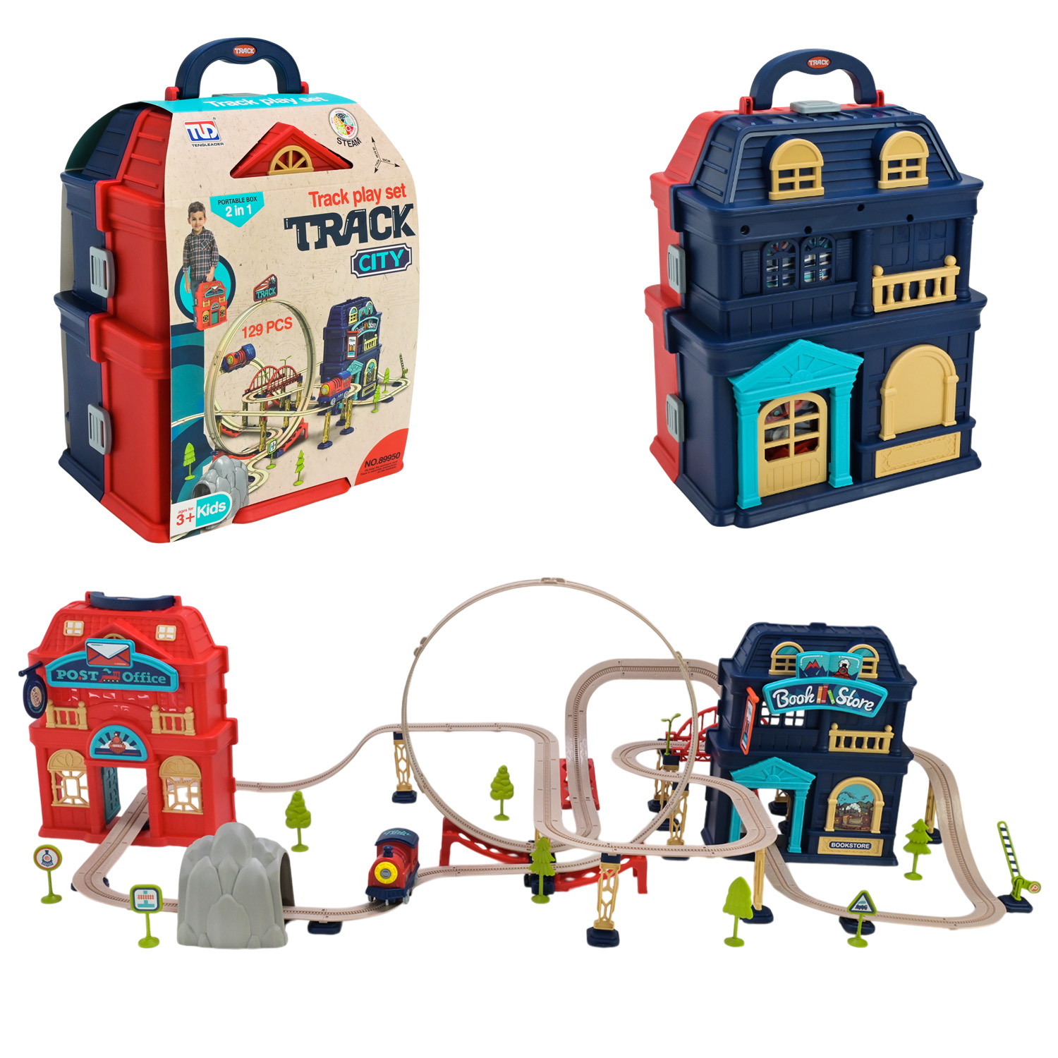 Трек арт. 89950 (9шт)  батар  валіза 21,7*15,5*26см