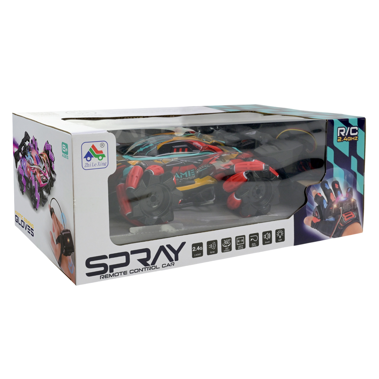 Машина р/к арт. 21003 (18шт/2) аккум 2кольора,пульт+рукавичка для управляння короб. 38*14,5*21см