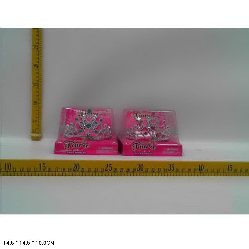 Аксесуари для дівчат арт. 638W (144шт/2)   мікс 2 види, корона, аксес короб. 14*14*10