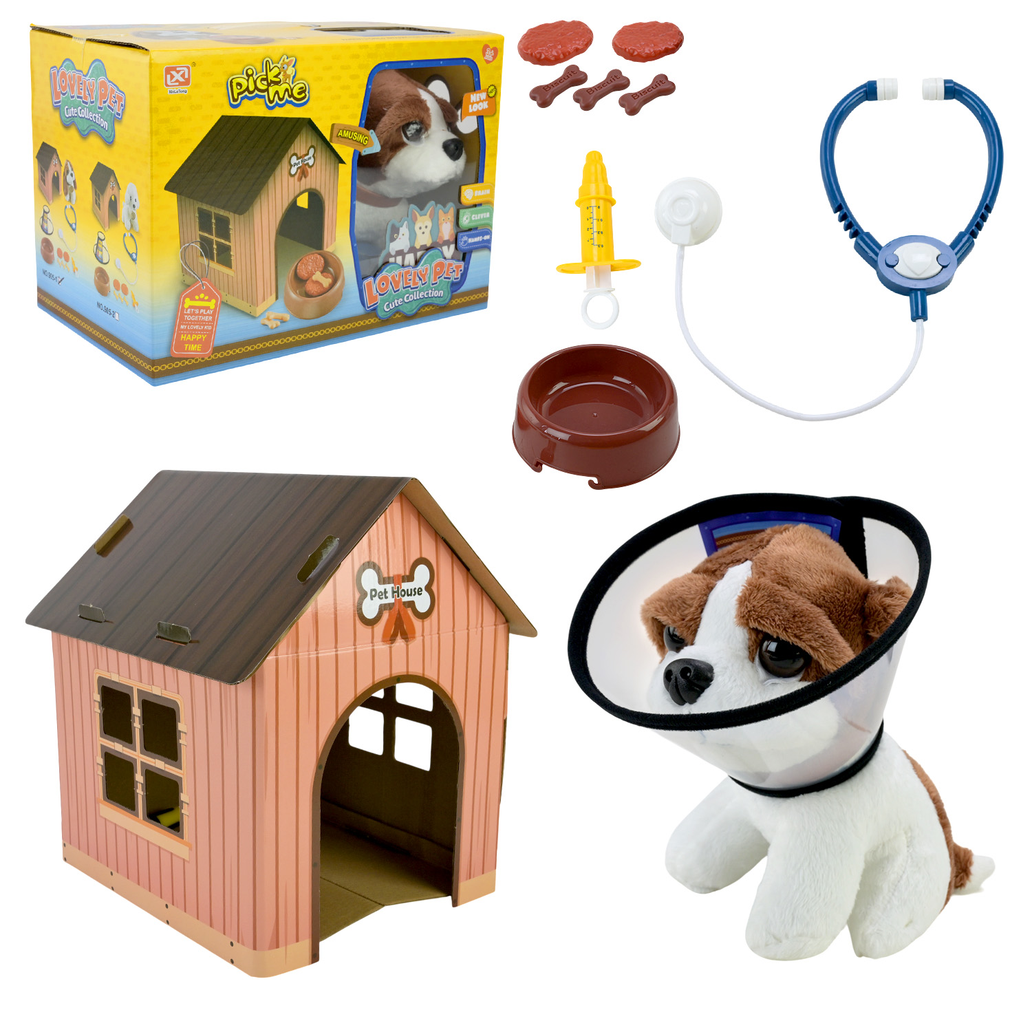 Лікар арт. 905-1 (24шт)  тваринка, стетоскоп, аксес короб. 30*14*25 см