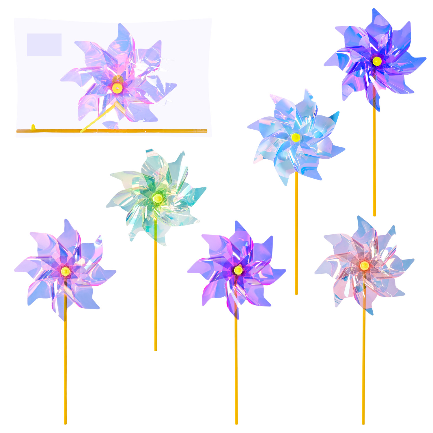 Вітрячок арт. V2553 (150шт)  висота 40 см,1 квітка 24 см, пакет 24*4*38 см