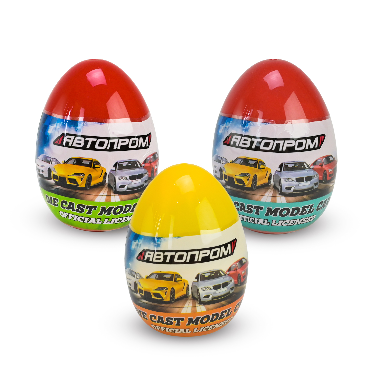 Машина мет. арт. AP6401(EGG) (72шт) "АВТОПРОМ"1:64,мікс моделей,36 штук у дисплей боксі 24*14*41см, яйце 6*8см