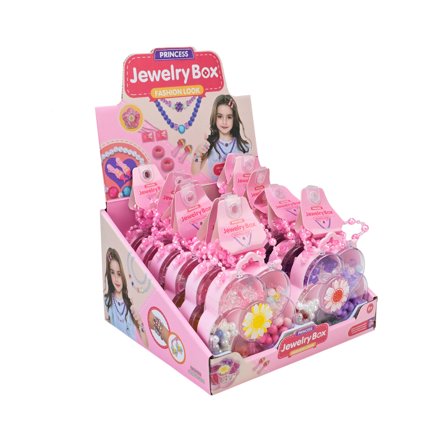 Бісер арт. 2363-132D (144шт/2) 2 види мікс, р-р 10,8*2,8*10,8см, 12 боксів по 12шт, бокс 23*21,5*15см