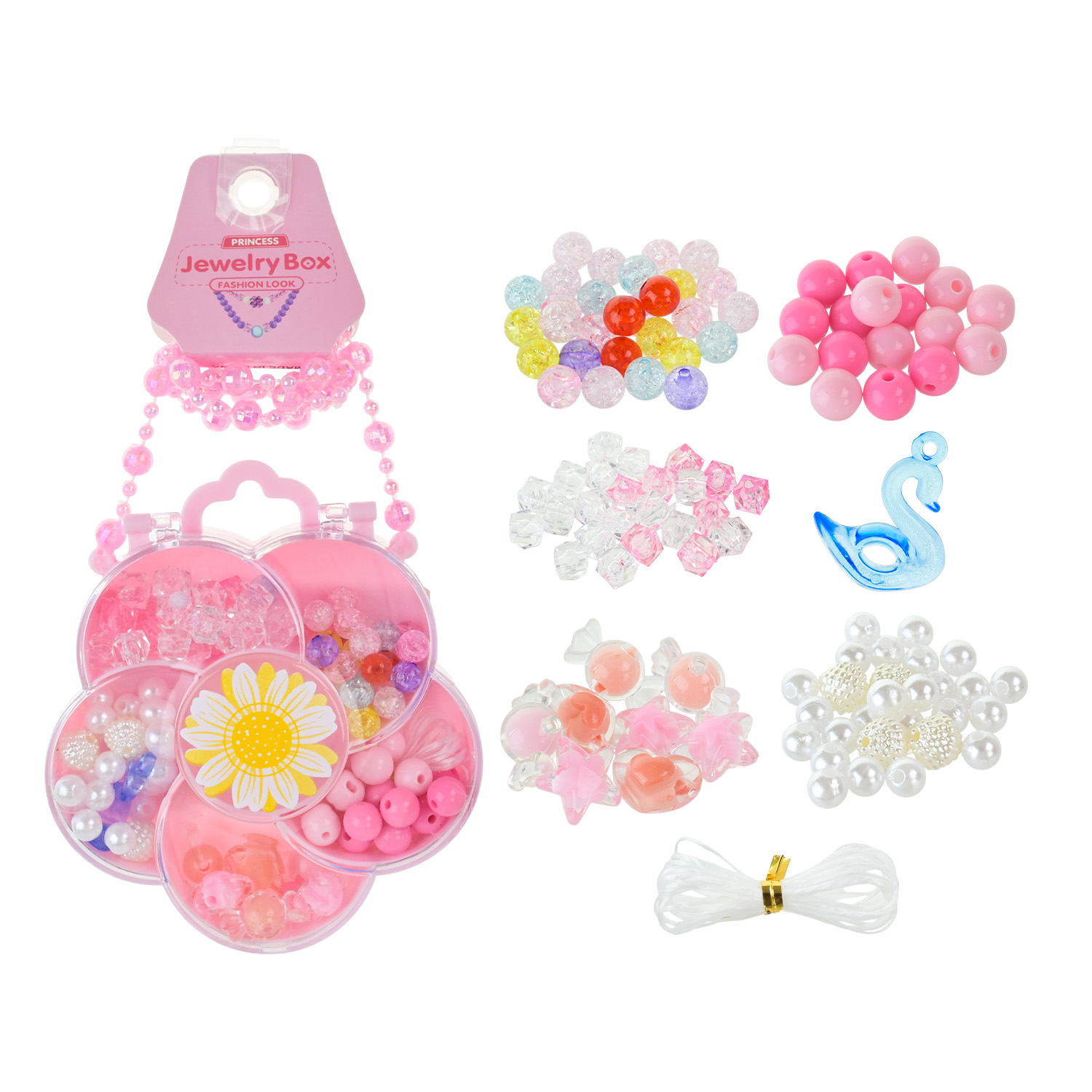 Бісер арт. 2363-132D (144шт/2) 2 види мікс, р-р 10,8*2,8*10,8см, 12 боксів по 12шт, бокс 23*21,5*15см