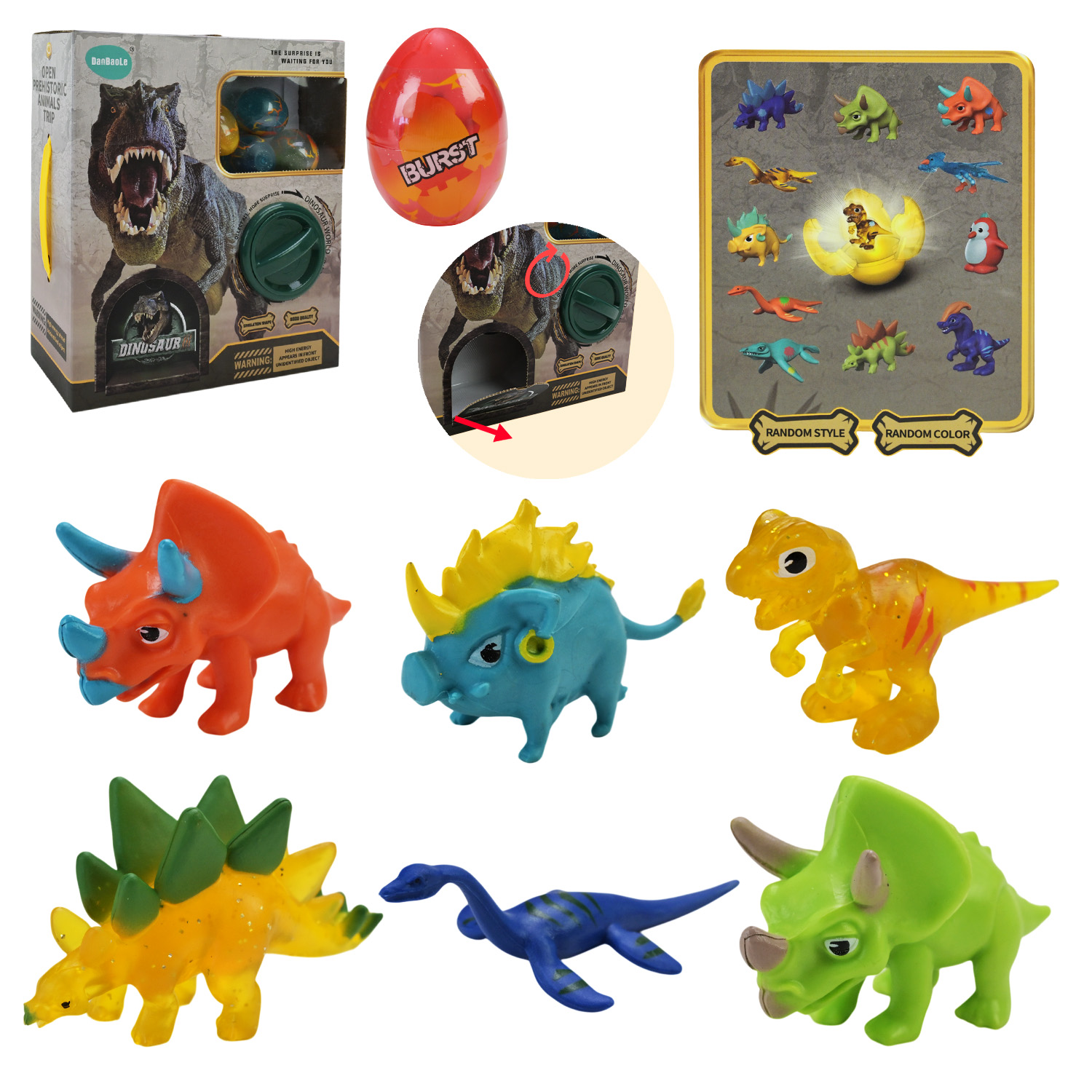 Іграшка скринька сюрпризів арт. K11 (18шт/2) Динозаври, короб. 26*11*30,5 см.