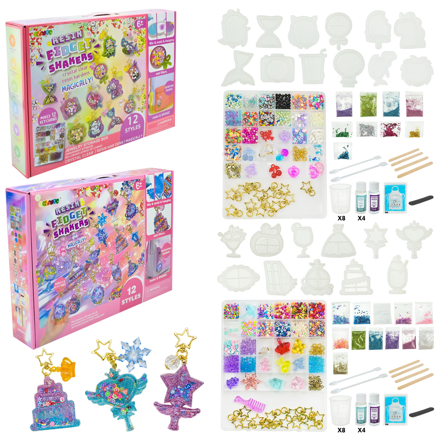 Набір для творчості  арт. 9082E (18шт/2) 2 види мікс, створи власноруч унікальний та оригінальний брелок,у короб. 49*35,5*8,5 см