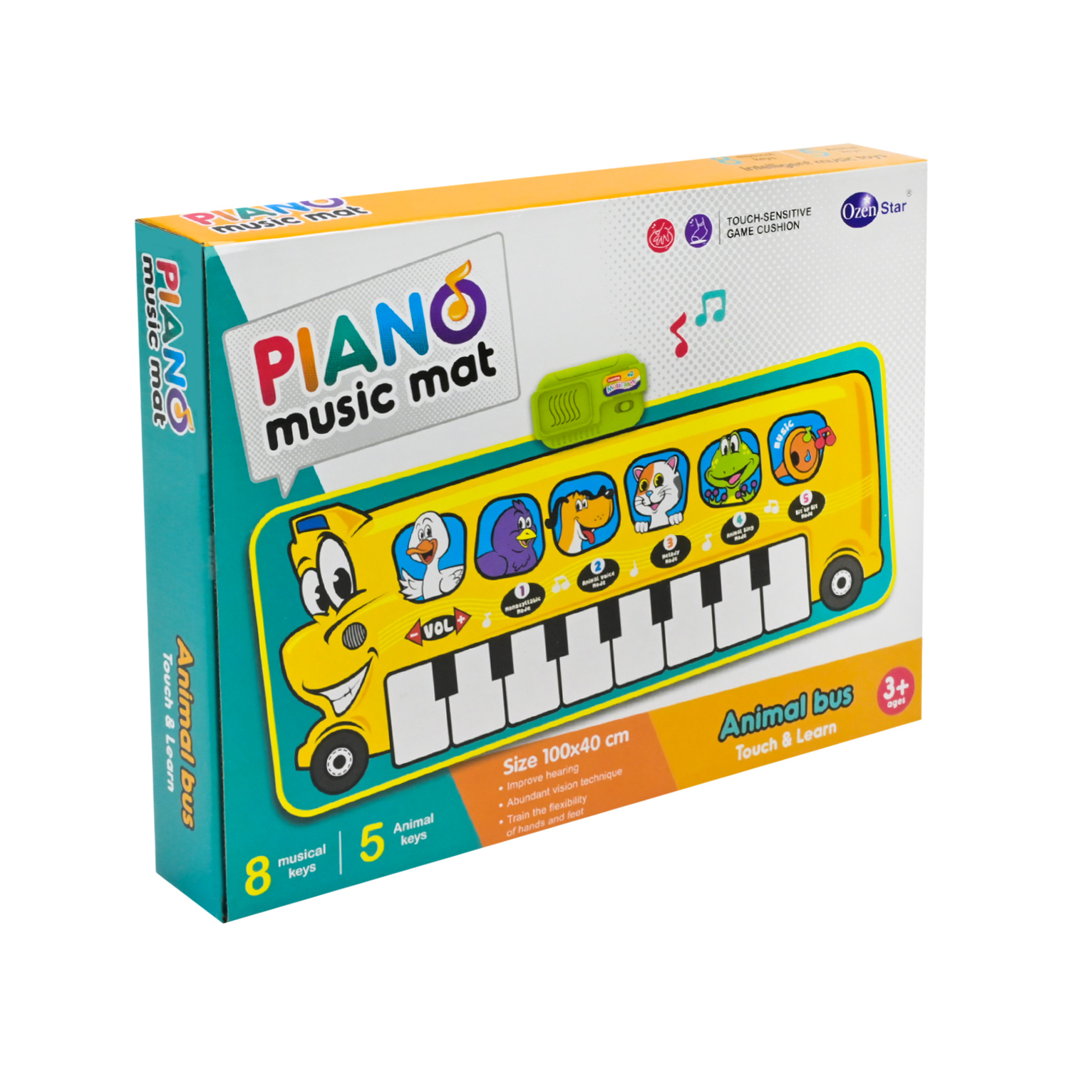Килимок муз. арт. 757-05 (48шт/2) звуки тварин арт.,ноти,короб. 34*5*25,3см