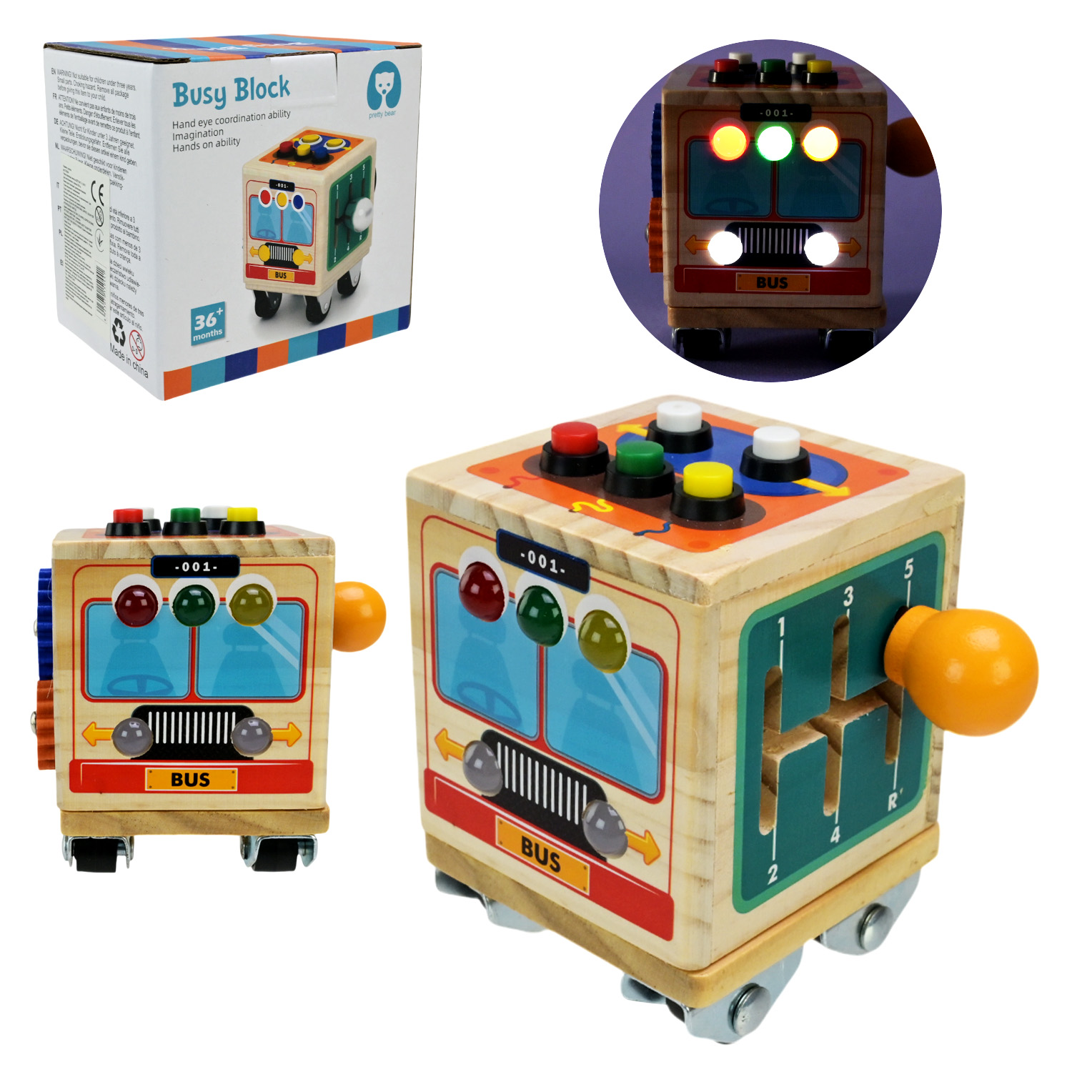 Дерев'яна іграшка арт. C15044 (60шт) бізі куб в коробці 11*11*8,5см