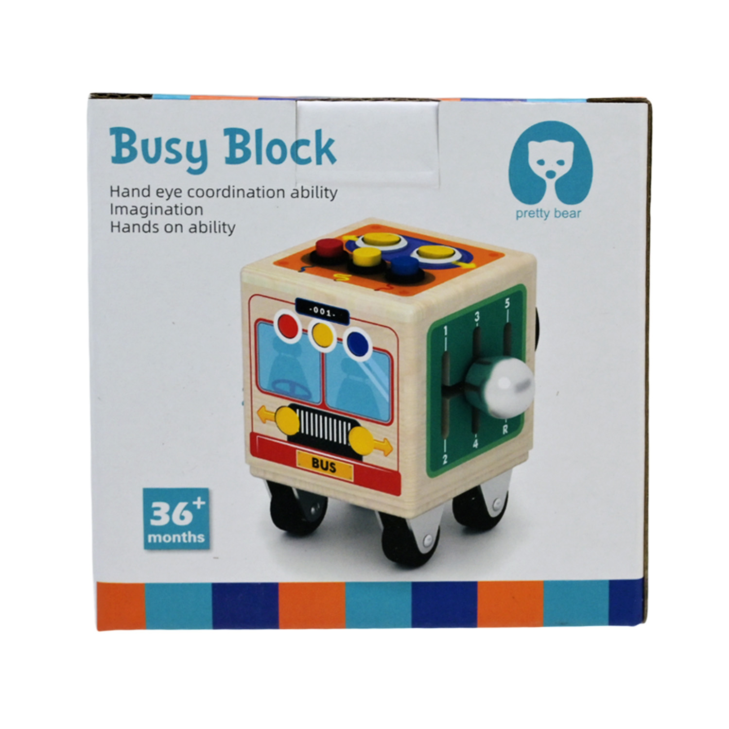 Дерев'яна іграшка арт. C15044 (60шт) бізі куб в коробці 11*11*8,5см