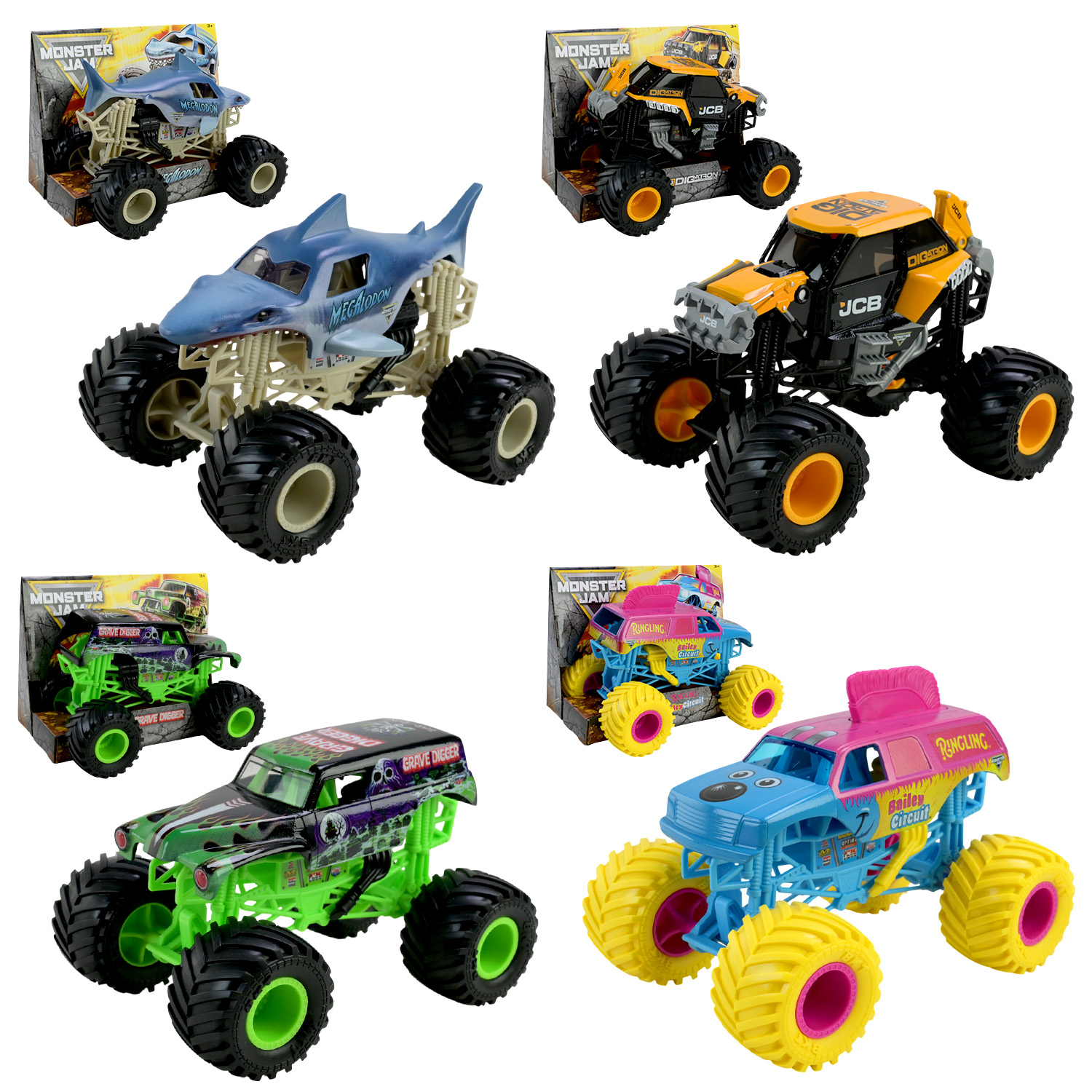 Машинка Monster Jam 1:24 арт. 6056371 (4шт) 4 в асор., блістер.21*14*14,5 см