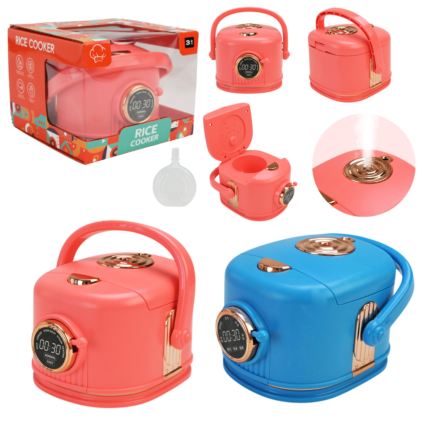 Побутова техніка арт. 6119 (72шт/2)  батар. мультиваркка, мікс 2 кольори короб. 13*13*13см