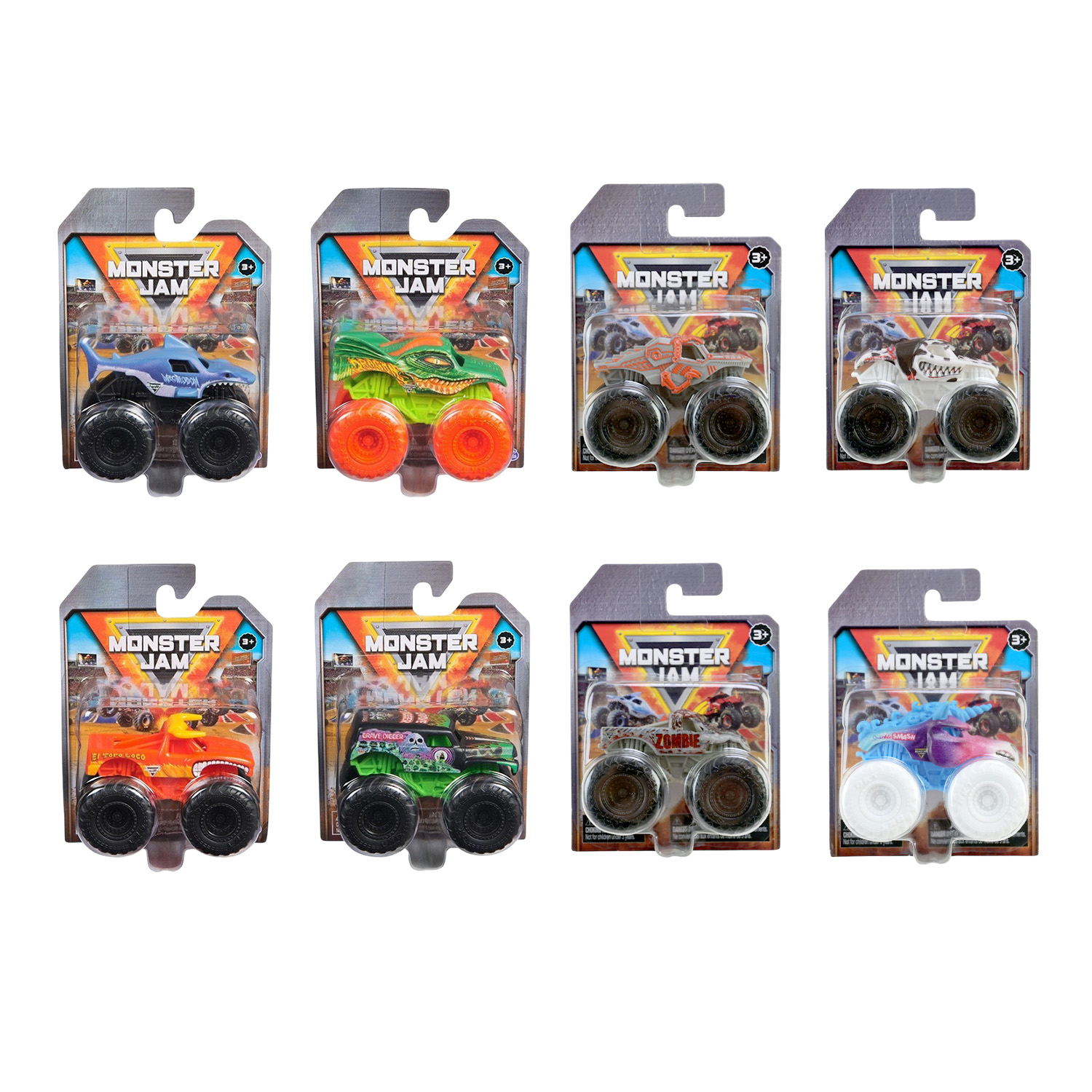 Авто "Monster Jam" 1:72, арт.6073653 (12шт) мікс 8 видів, блістер 9*5,5*12,2см