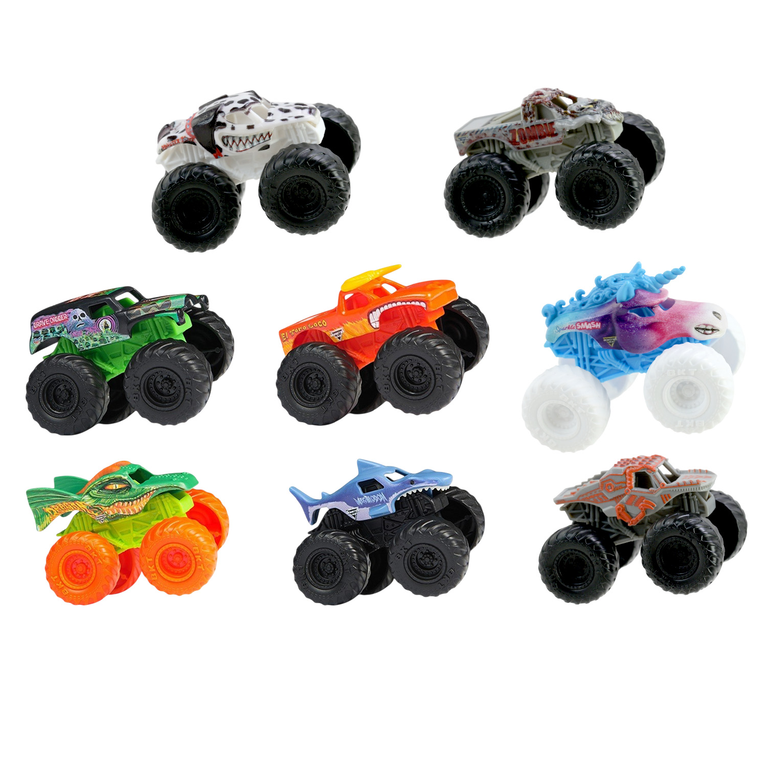 Авто "Monster Jam" 1:72, арт.6073653 (12шт) мікс 8 видів, блістер 9*5,5*12,2см