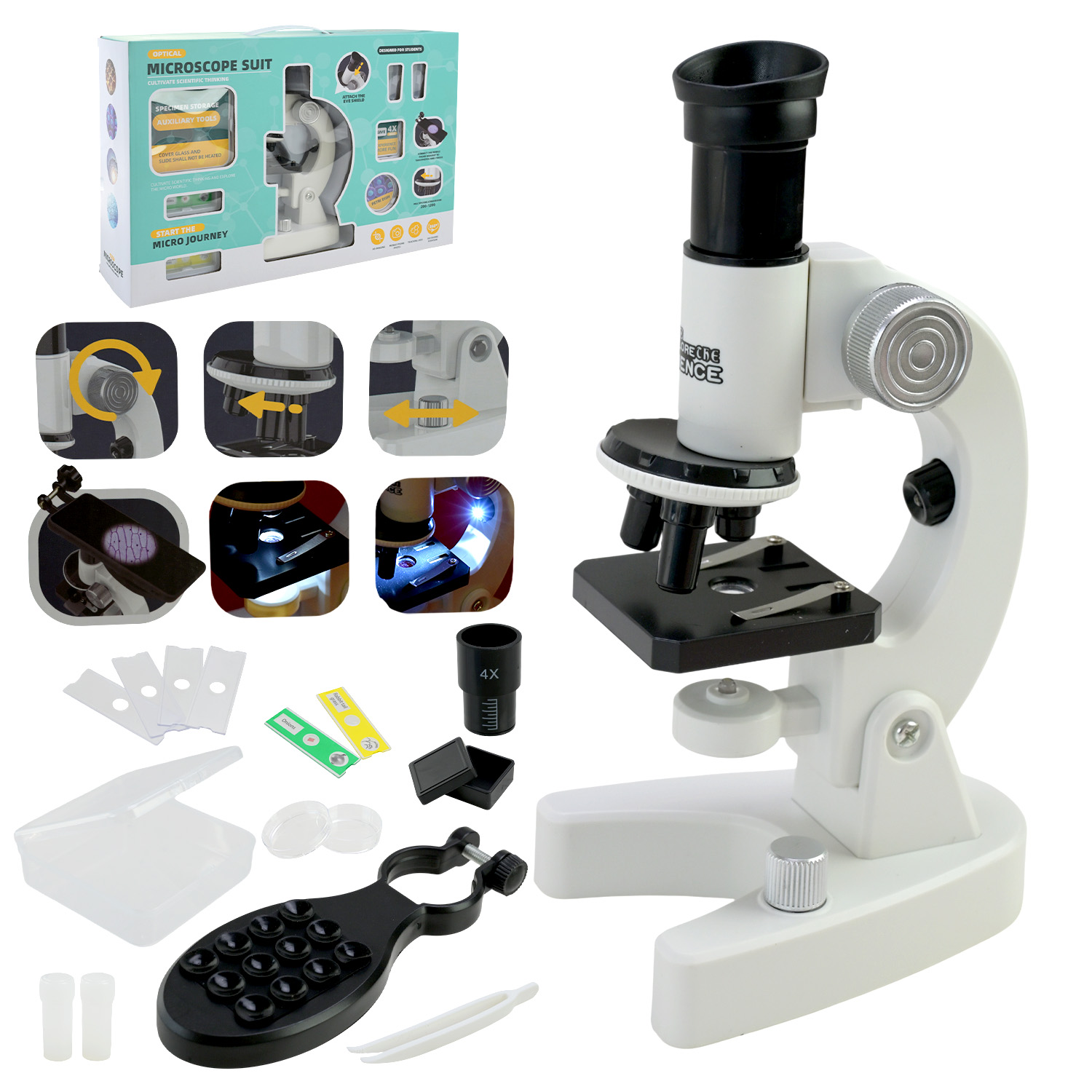 Мікроскоп арт. LZ8611 (18шт/2) світло короб. 28*10*42,5см