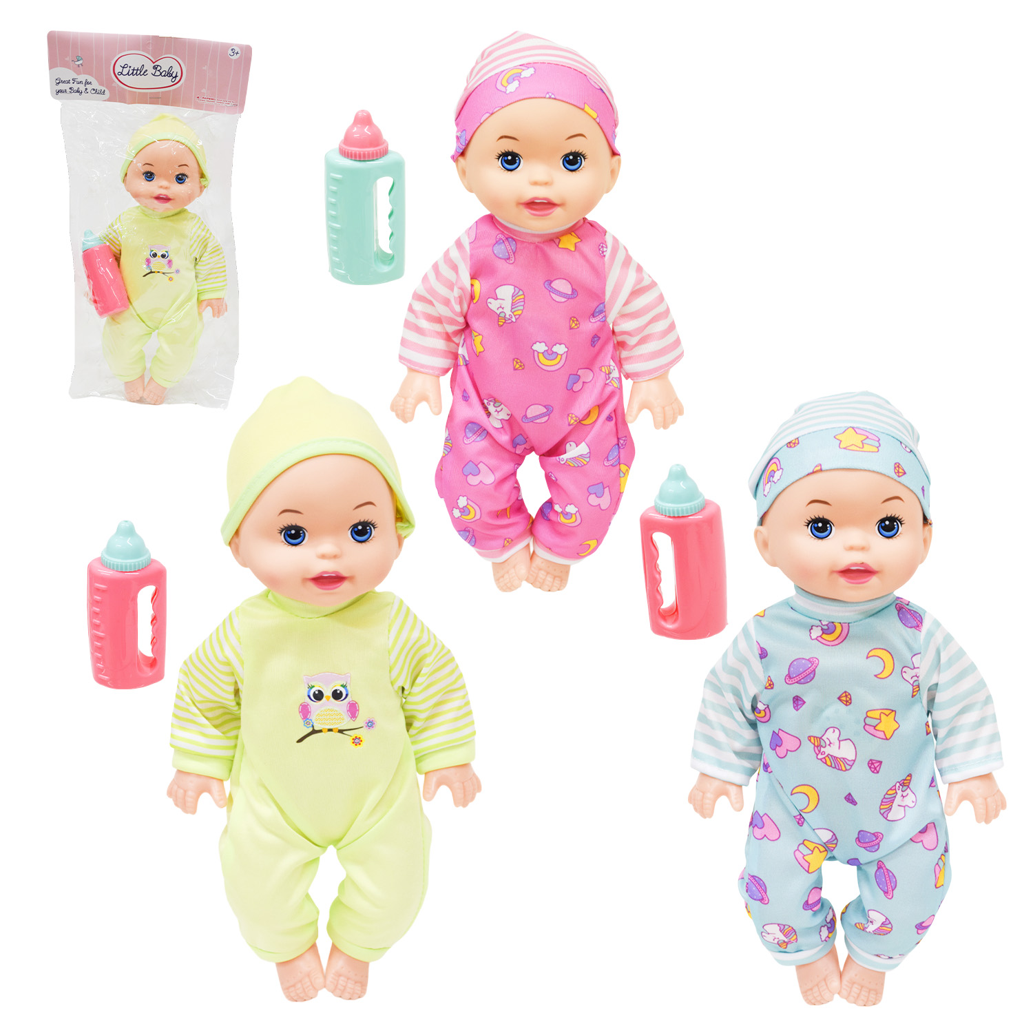 Пупс муз арт. JK025-10/11/12 (96шт/2) мікс 3 види, плаче, сміється пакет 14*10*35см