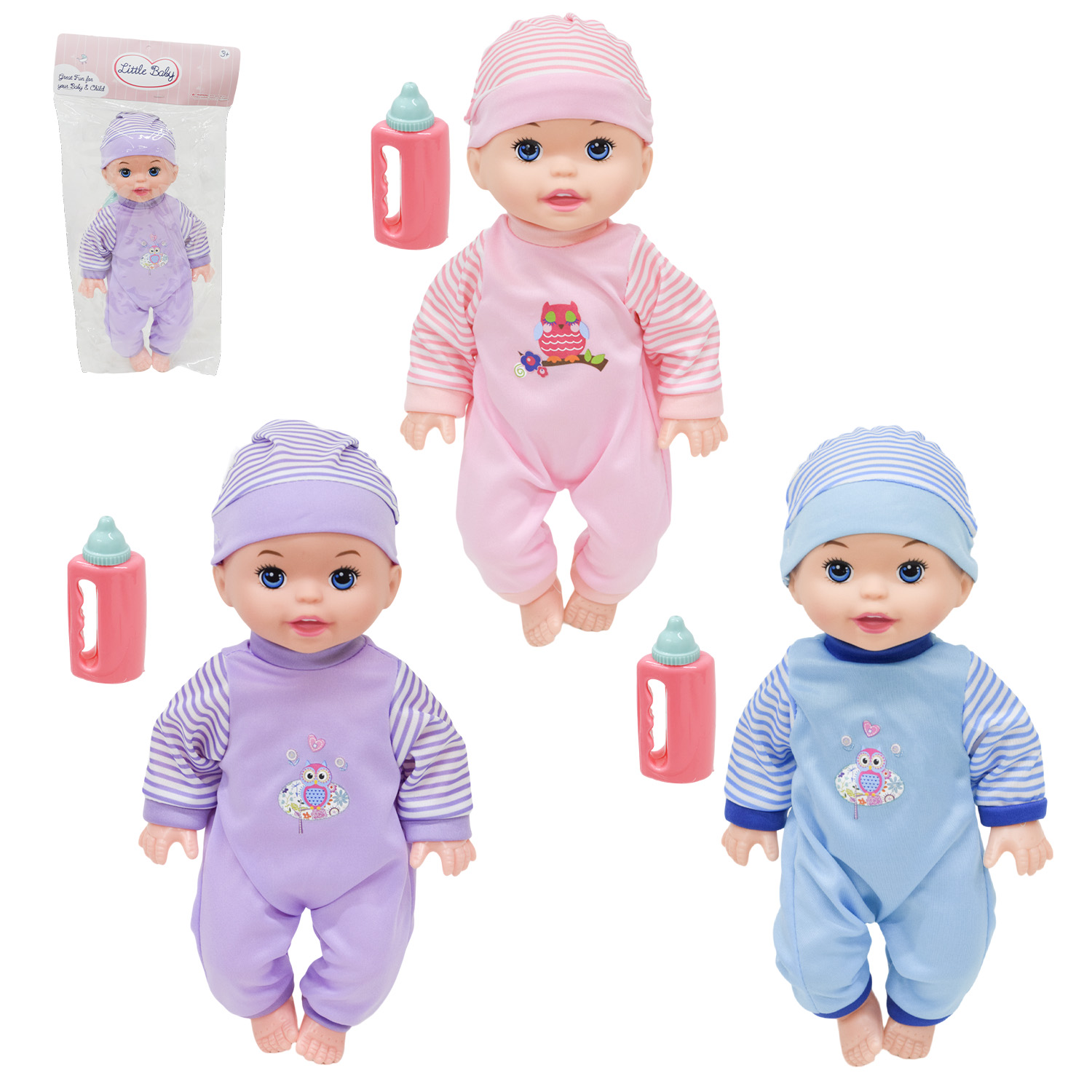 Пупс муз арт. JK025-13/14/15 (96шт/2) мікс 3 види, плаче, сміється пакет 14*10*35см