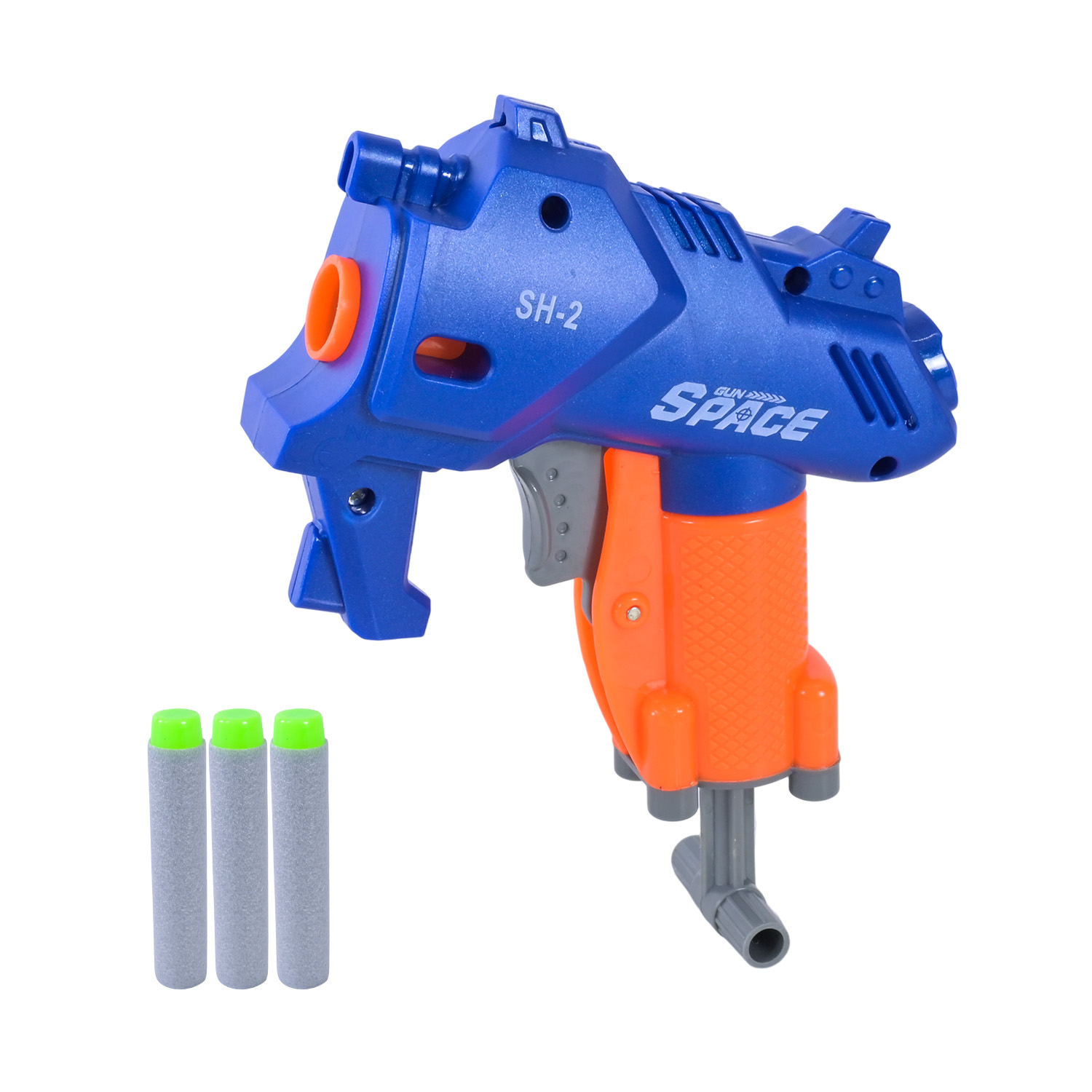 Пістолет арт. YL-275/281 (144шт/2) 2кольора, стреляє поролон. знарядами, короб. 18*4*21см