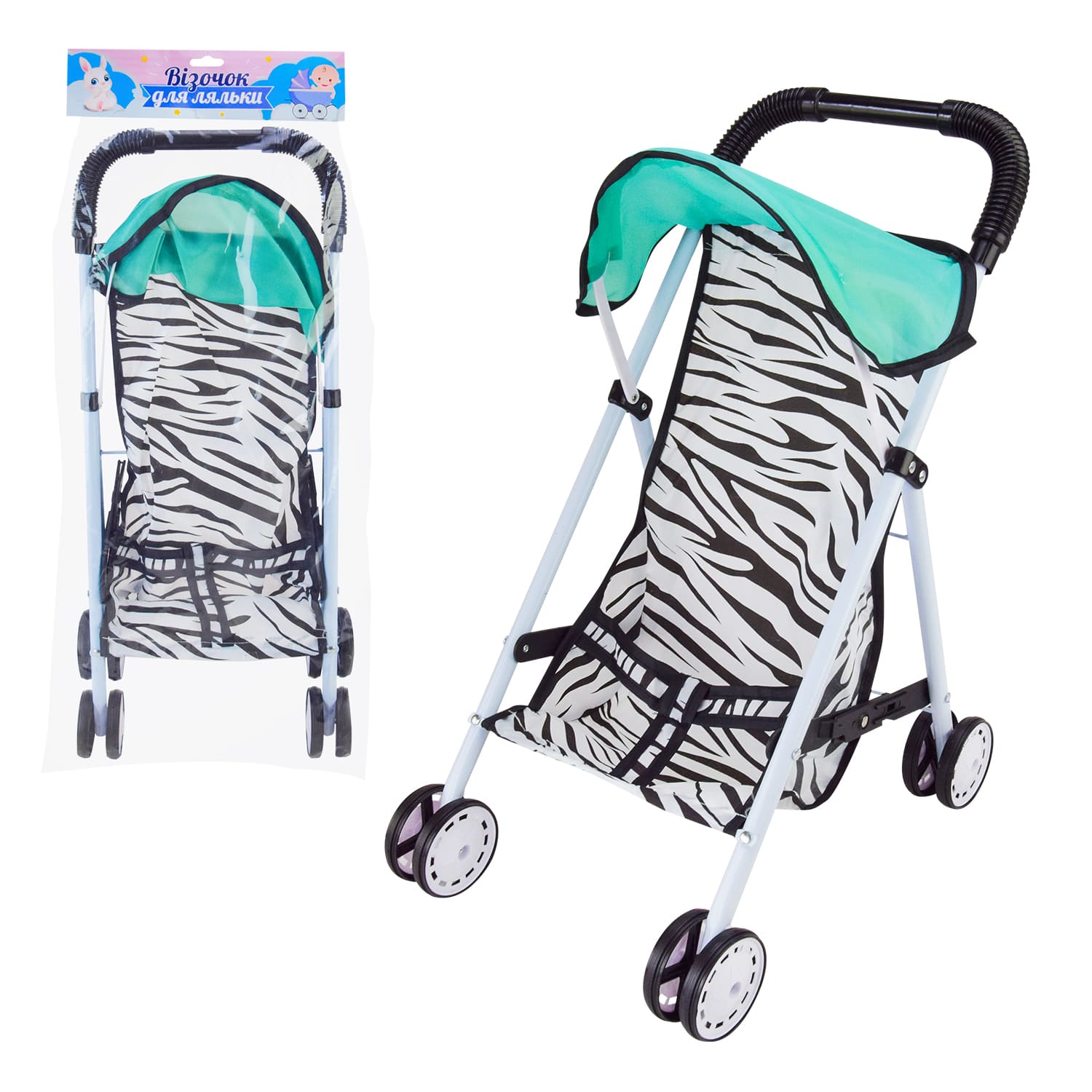 Візочок арт. 935-9 (36шт/2) для ляльки, з козирком р-р візочка 27*40*44 пакет 30*64см