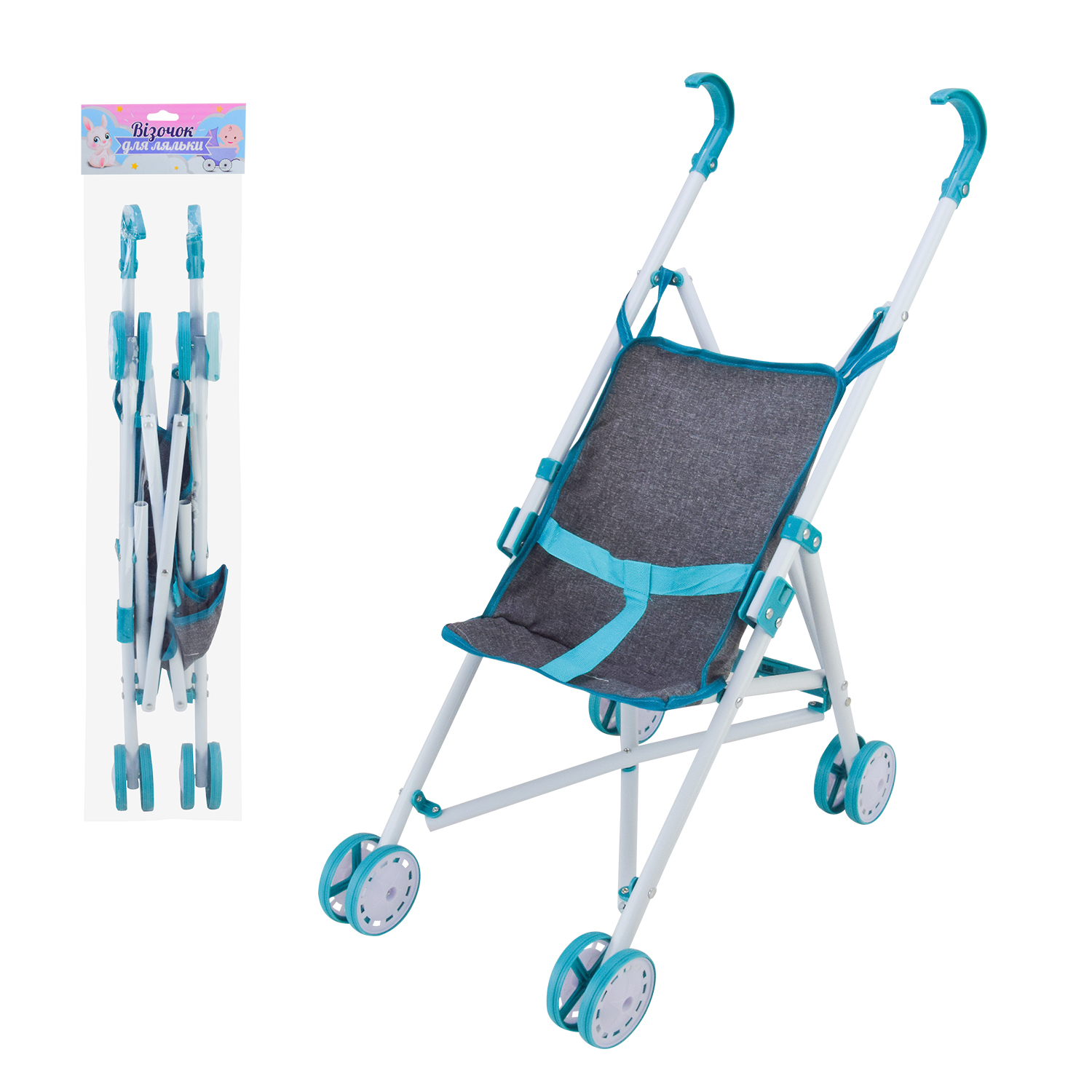 Візочок арт. 910-15 (36шт/2) для ляльки,тростинка, р-р візочка 26*48*52 пакет 30*60см
