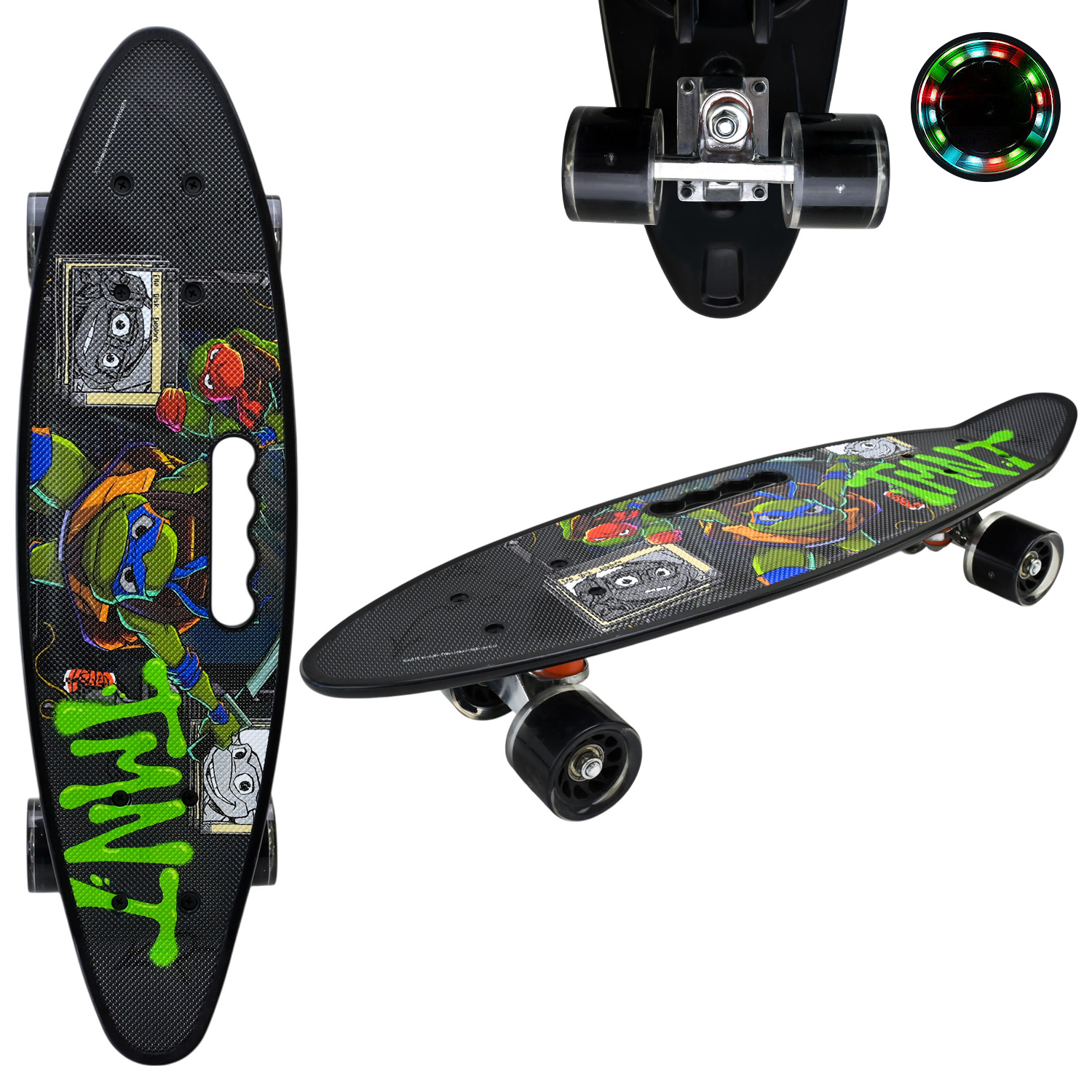 Пенні Борд арт. TM2507 (8шт) 60*16 см TMNT,колеса PU світло 60х17х12 см