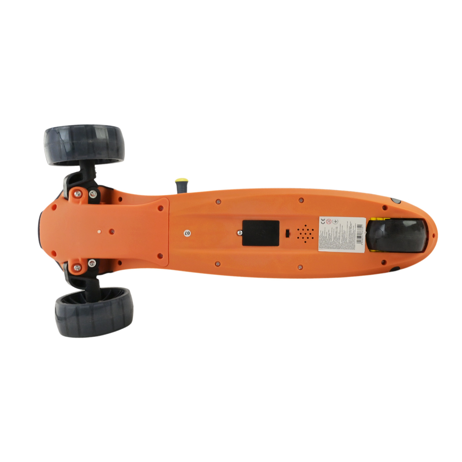 Самокат дитячий 3-х коліс арт. SC816_Yel (1шт) СІРО-ЖОВТИЙ,3 колеса,PU світло, заднє пластик, короб.