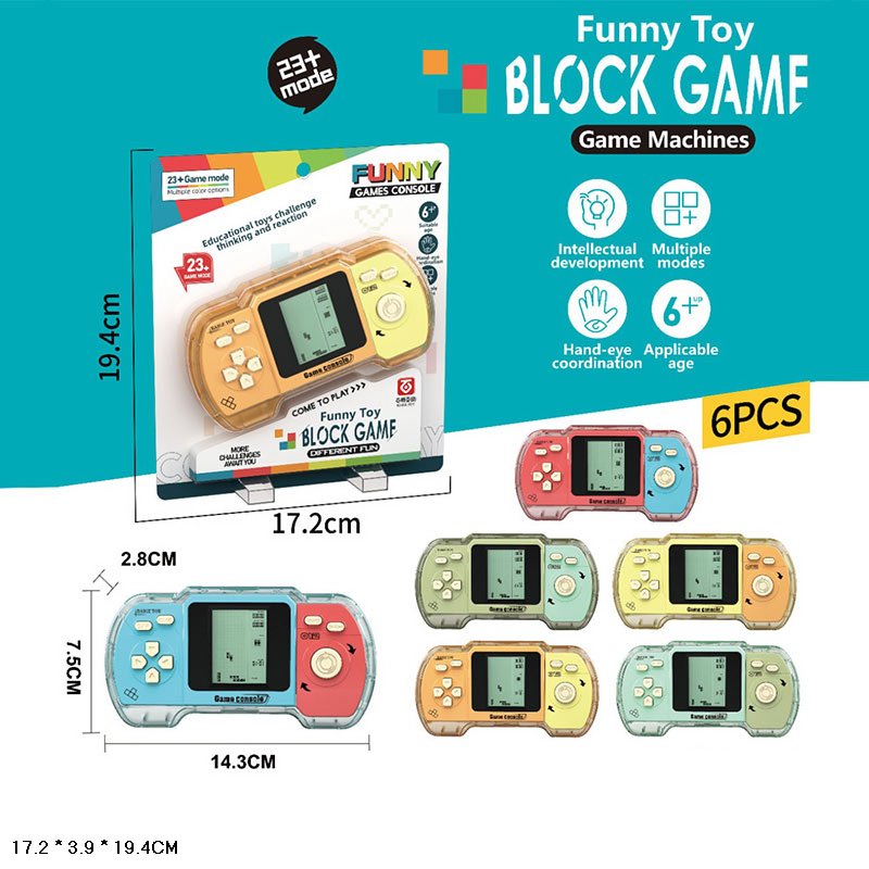 Електронна гра арт. 323-848A (144шт) 5 кольорів мікс,  р-р 14,3*7,5*2,8см, планшет 17,2*2,8*19,4см